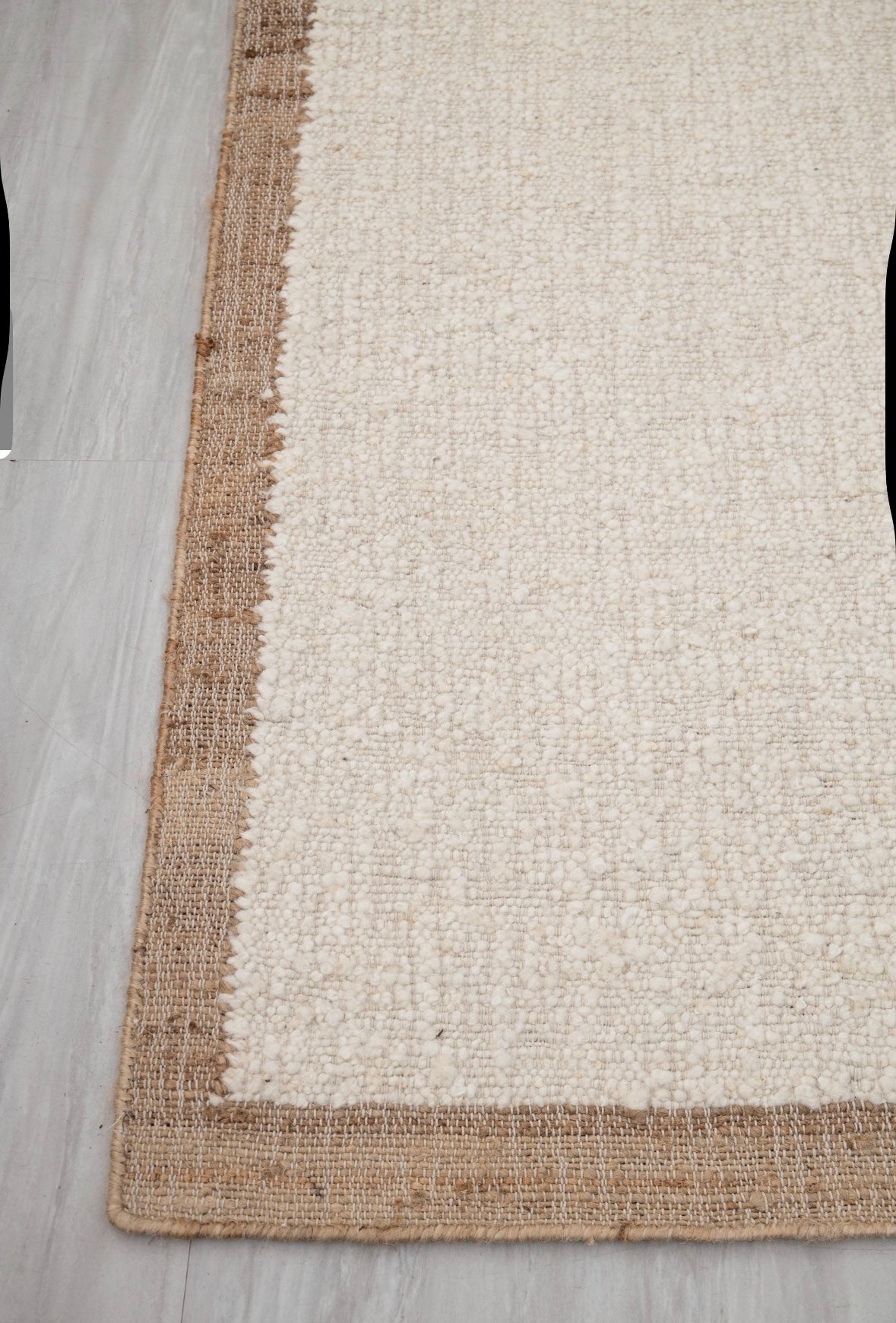 natural jute wool rug 120×180cm