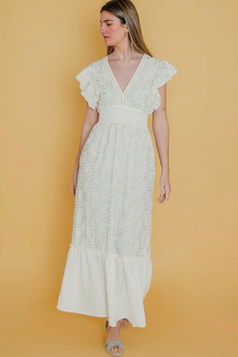 greta long cotton dress