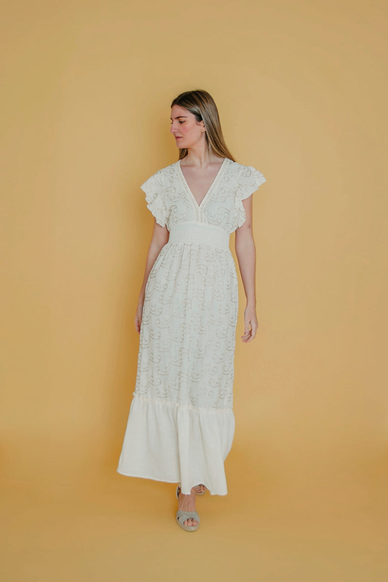 greta long cotton dress