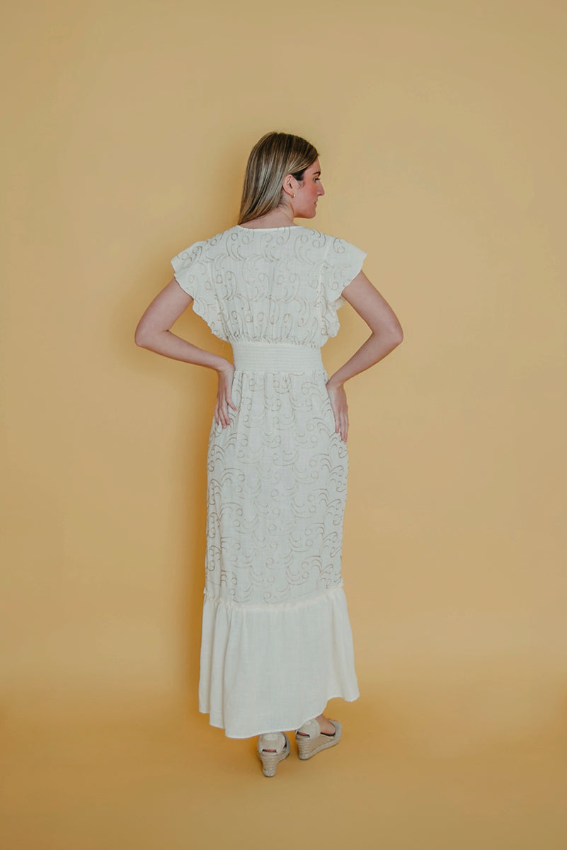 greta long cotton dress