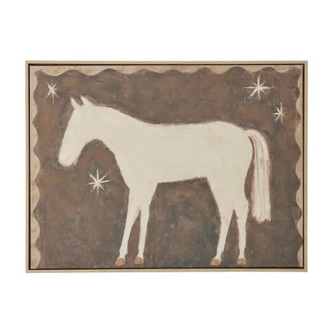 pony ash frame oil canvas
