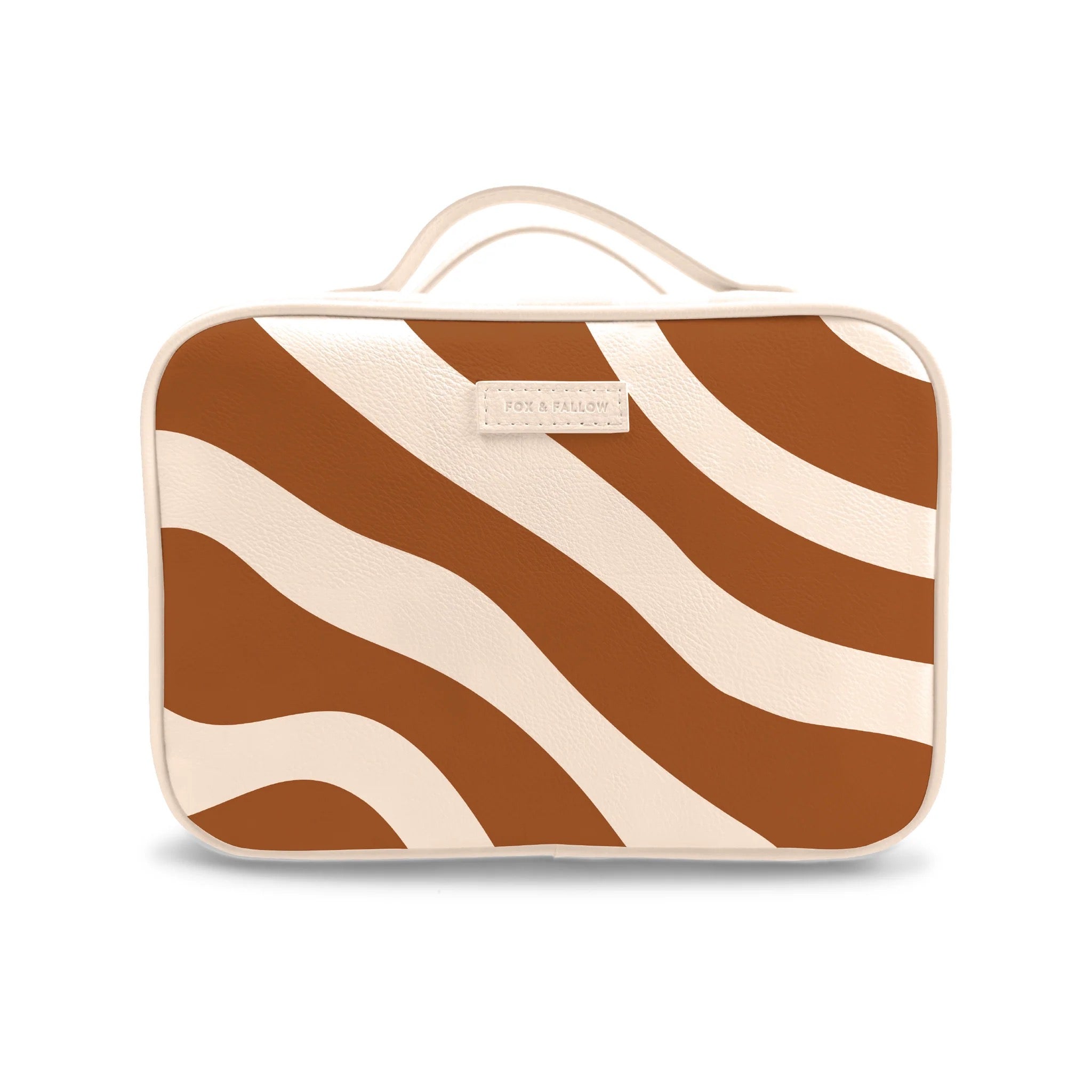 rust swirl cosmetic bag