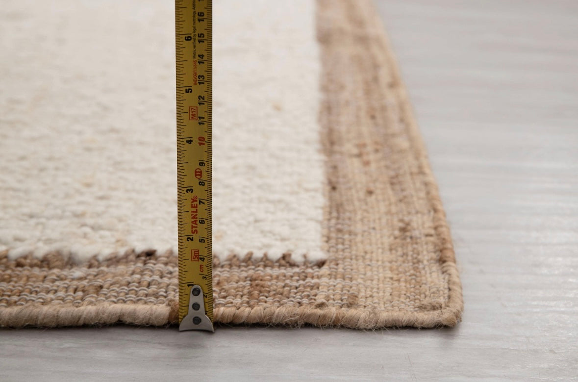 natural jute wool rug 120×180cm