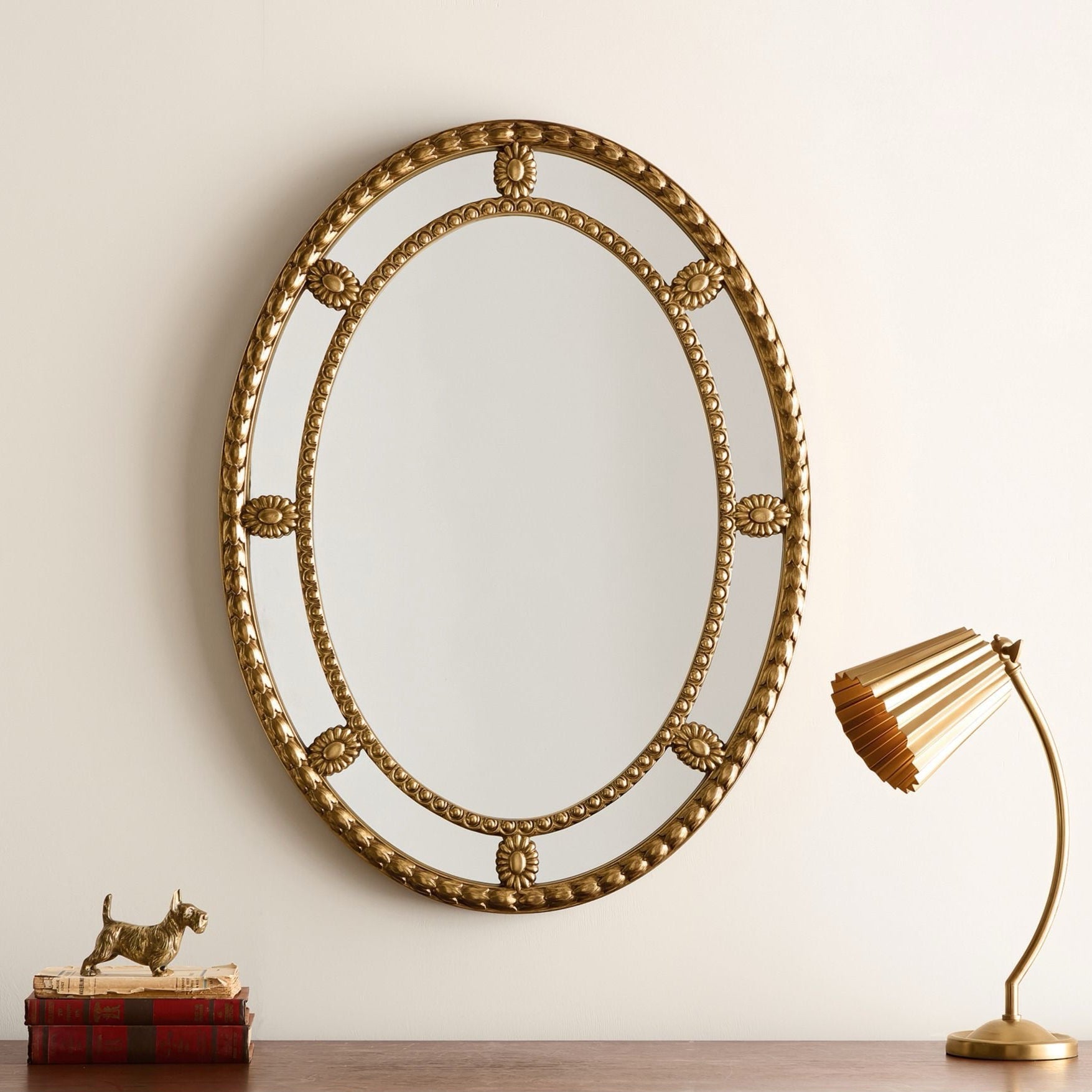 chris loves julia oval tulip mirror