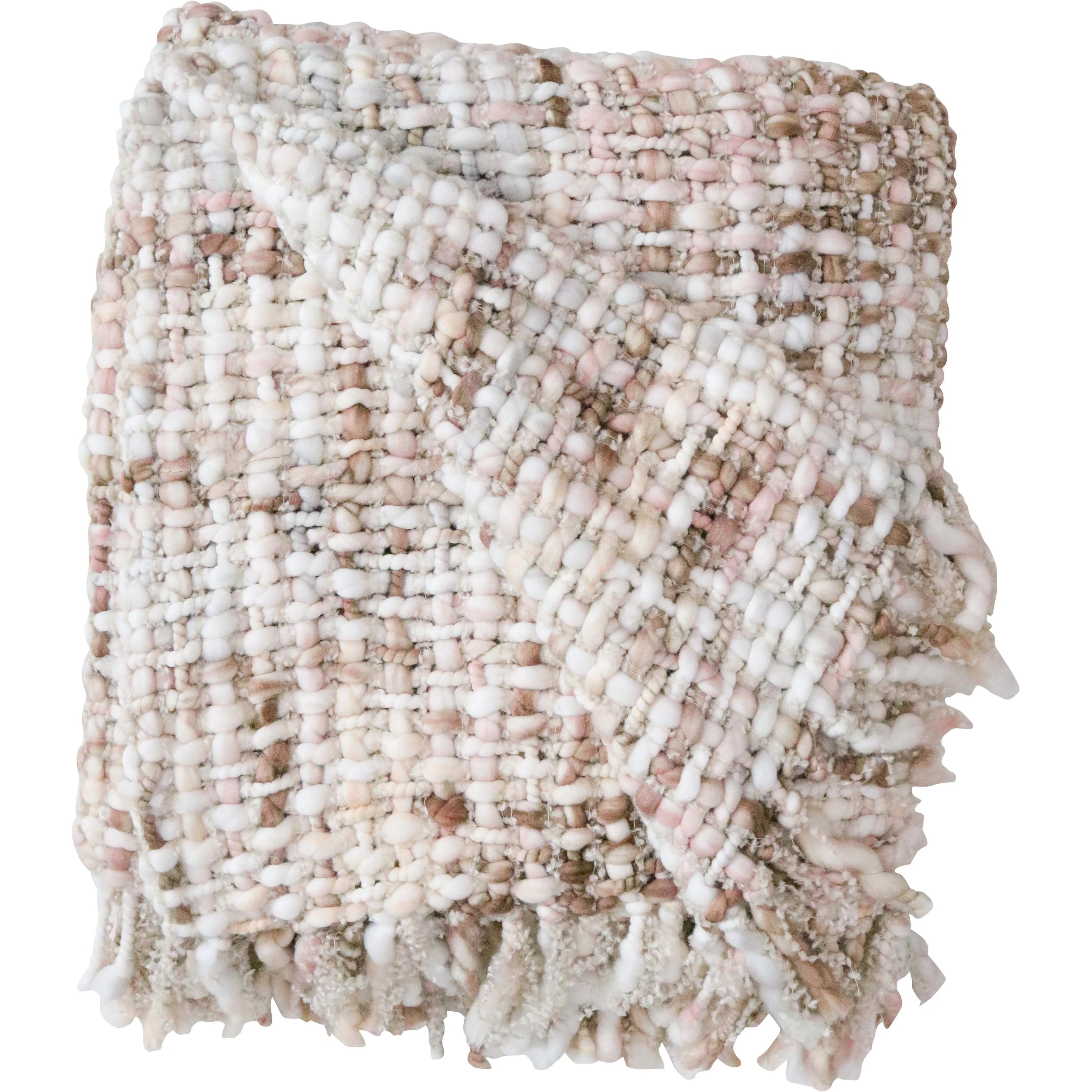 throw chunky knit pebble