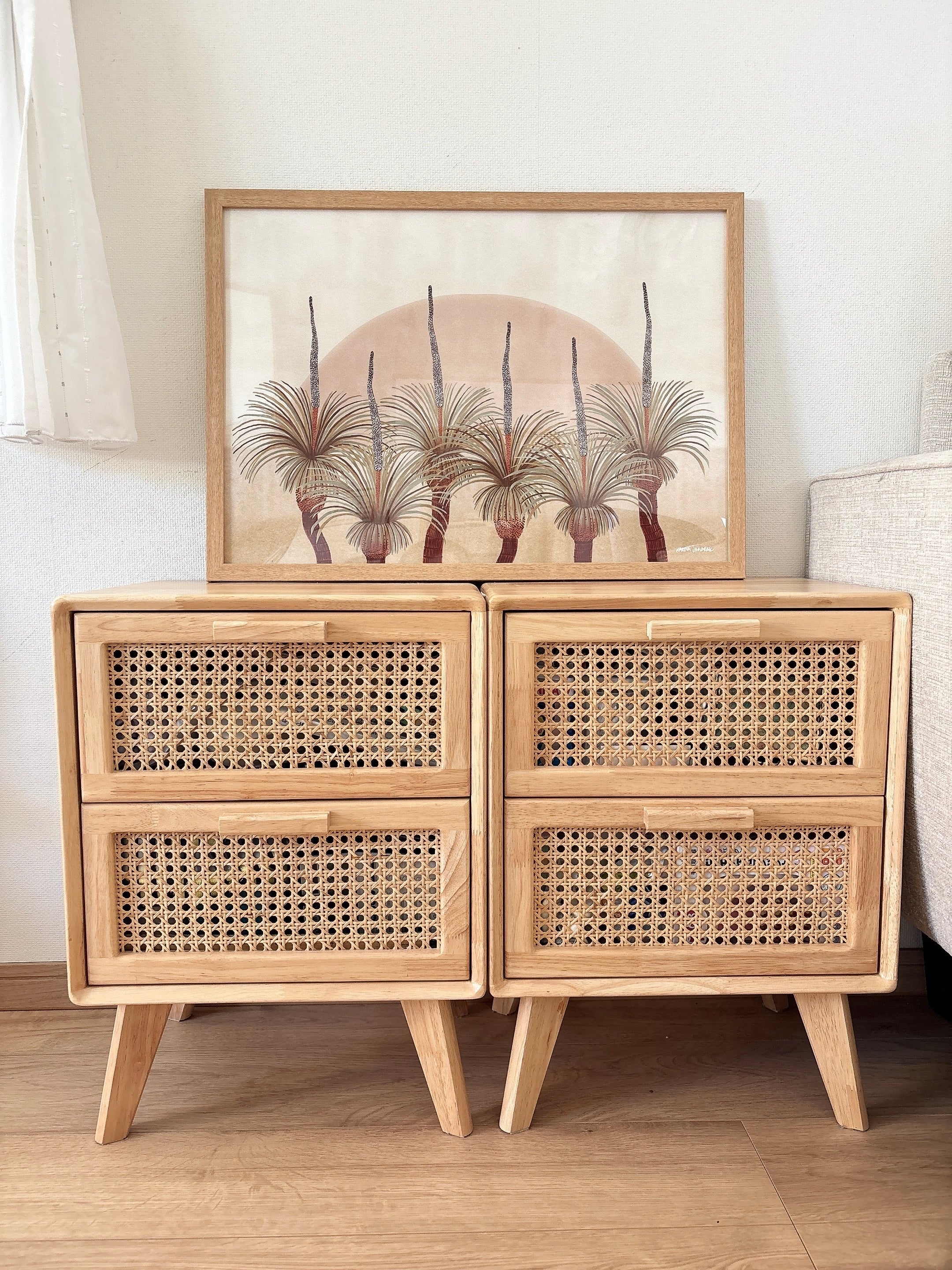 natural wood cabinet