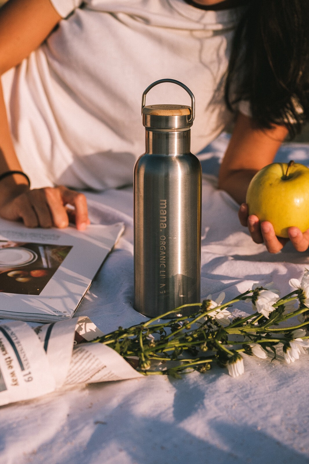 organic living stainless steel bottle 500ml