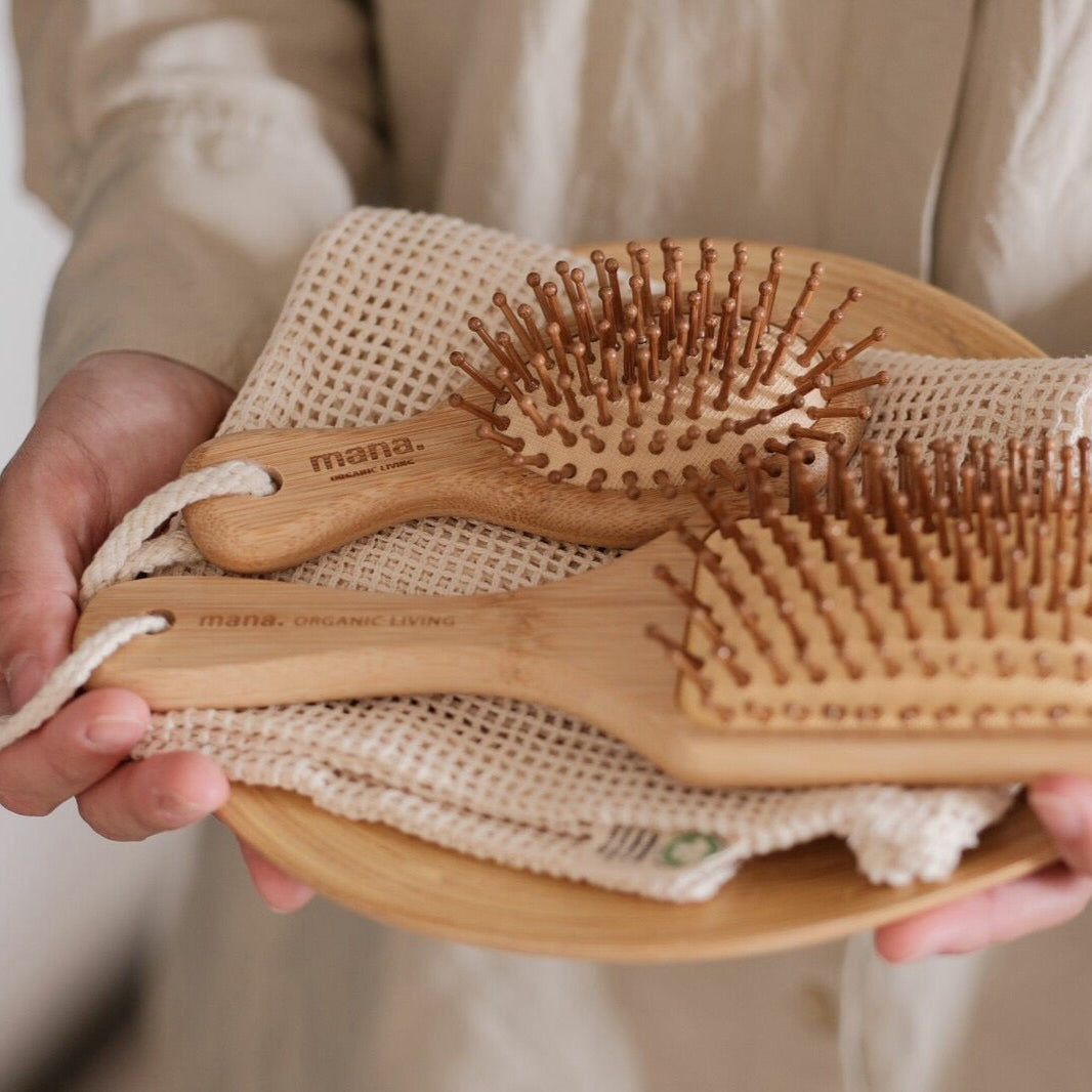 bamboo hairbrush mini