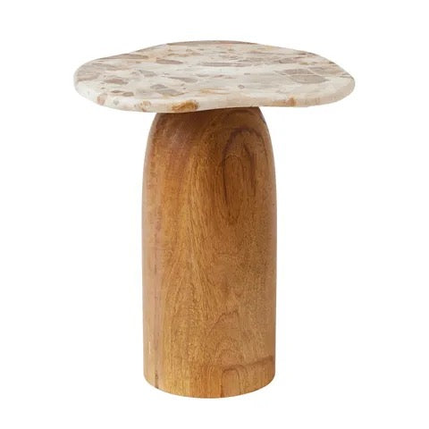 avi marble/wood side table