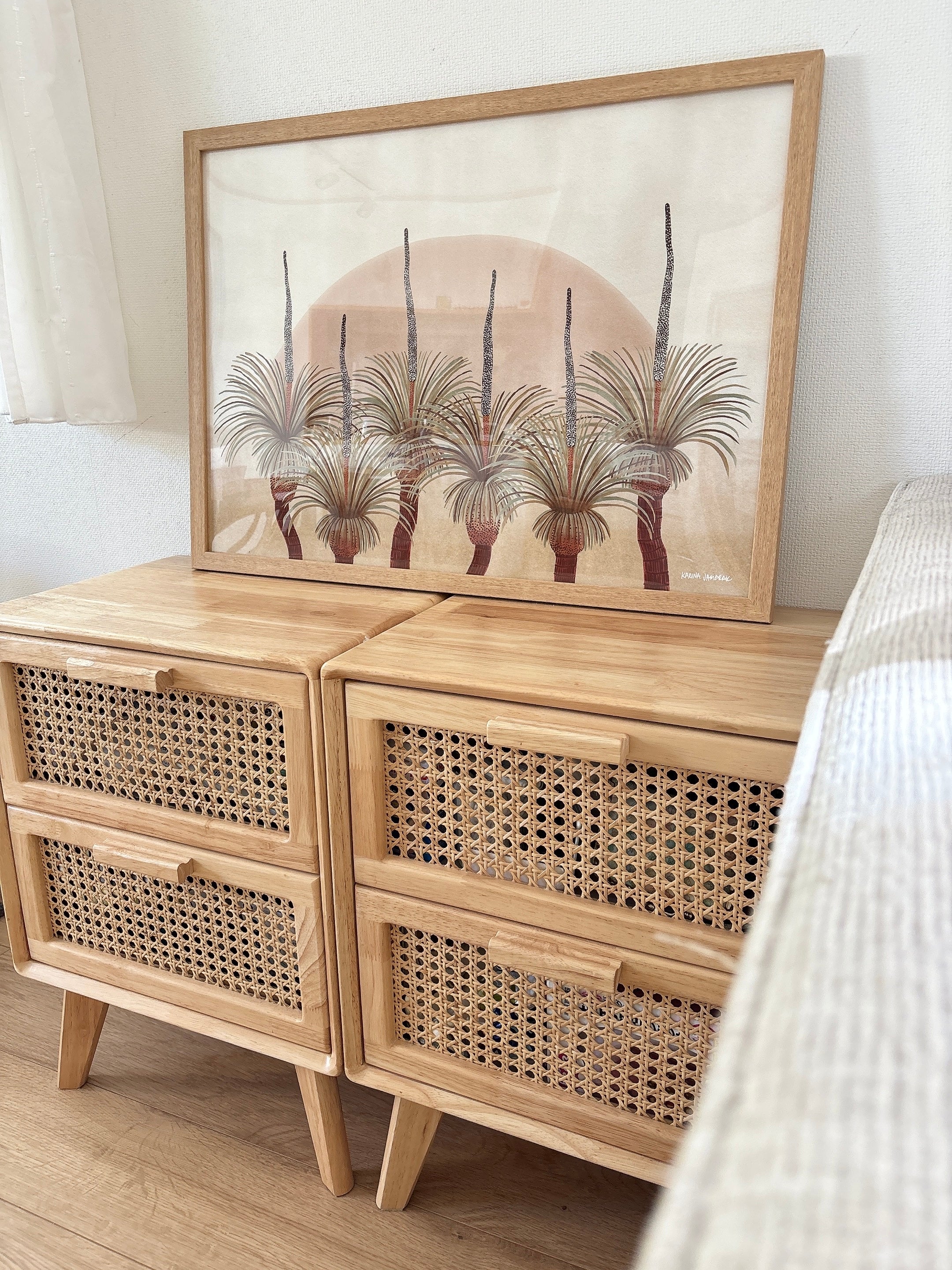 natural wood cabinet