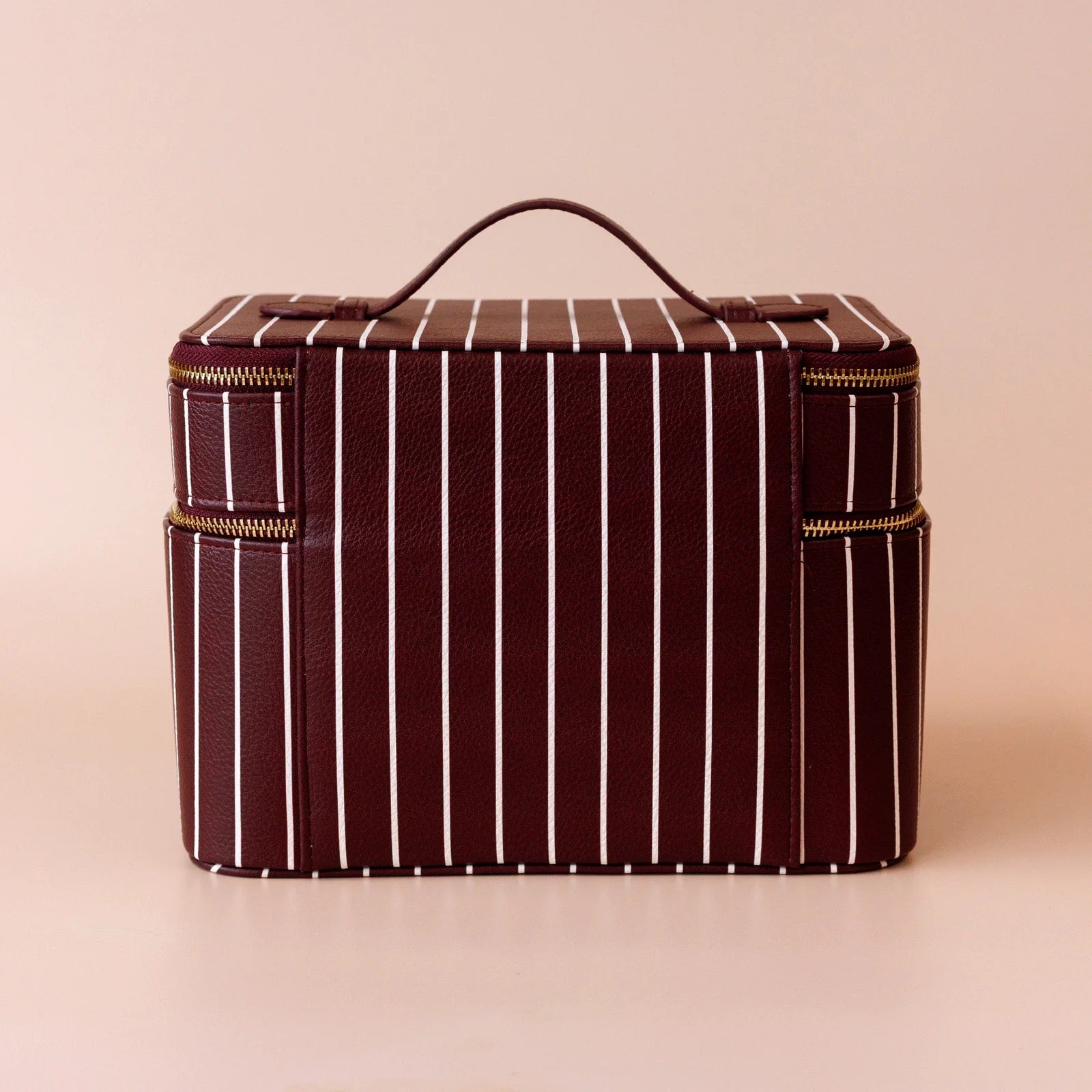 merlot pinstripe vanity case