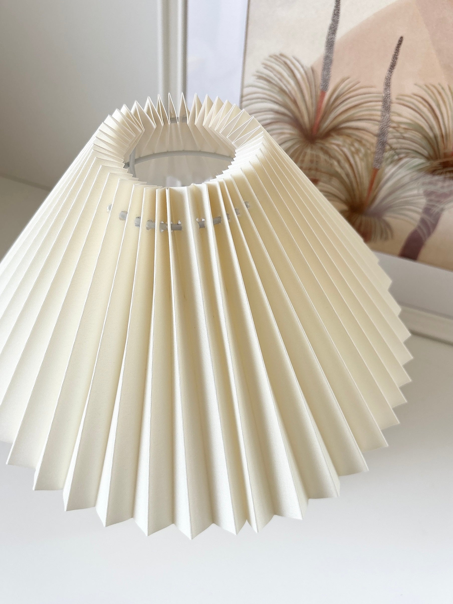 rattan pleated lamp
