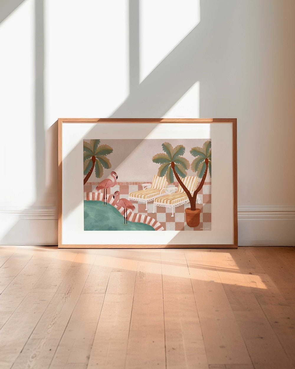 【karina jambrak art】pink flamingo garden