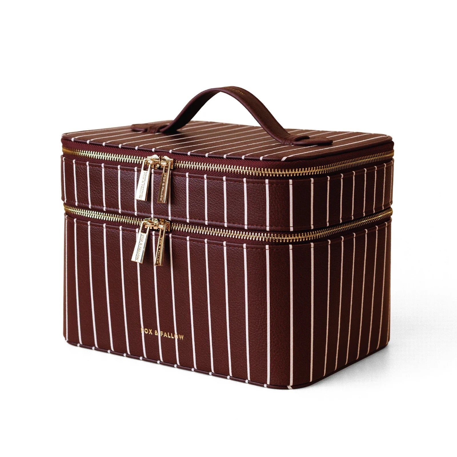 merlot pinstripe vanity case