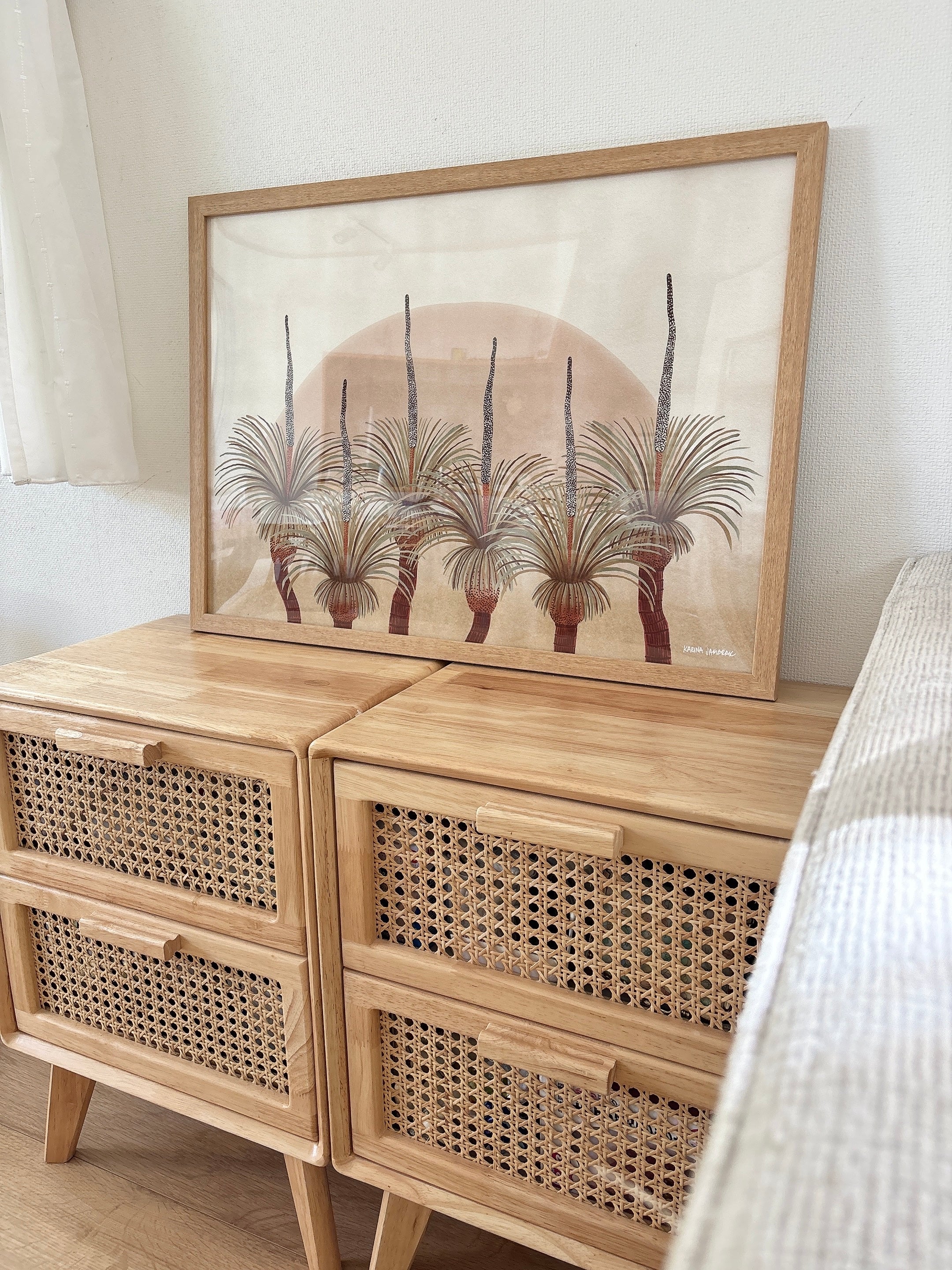 natural wood cabinet