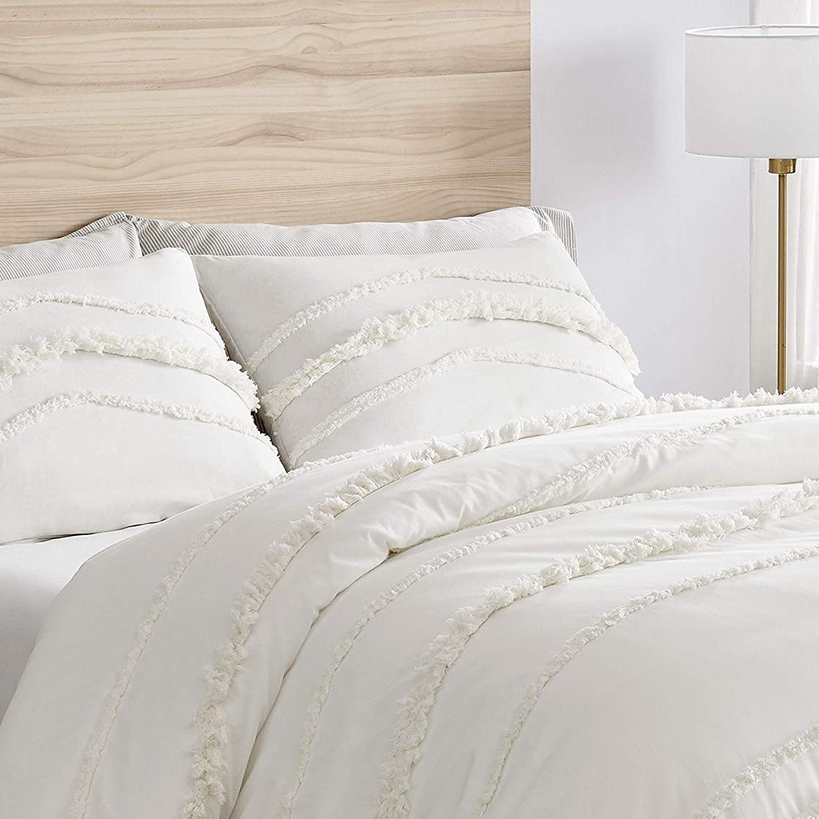 ivory tufted bed cover set
