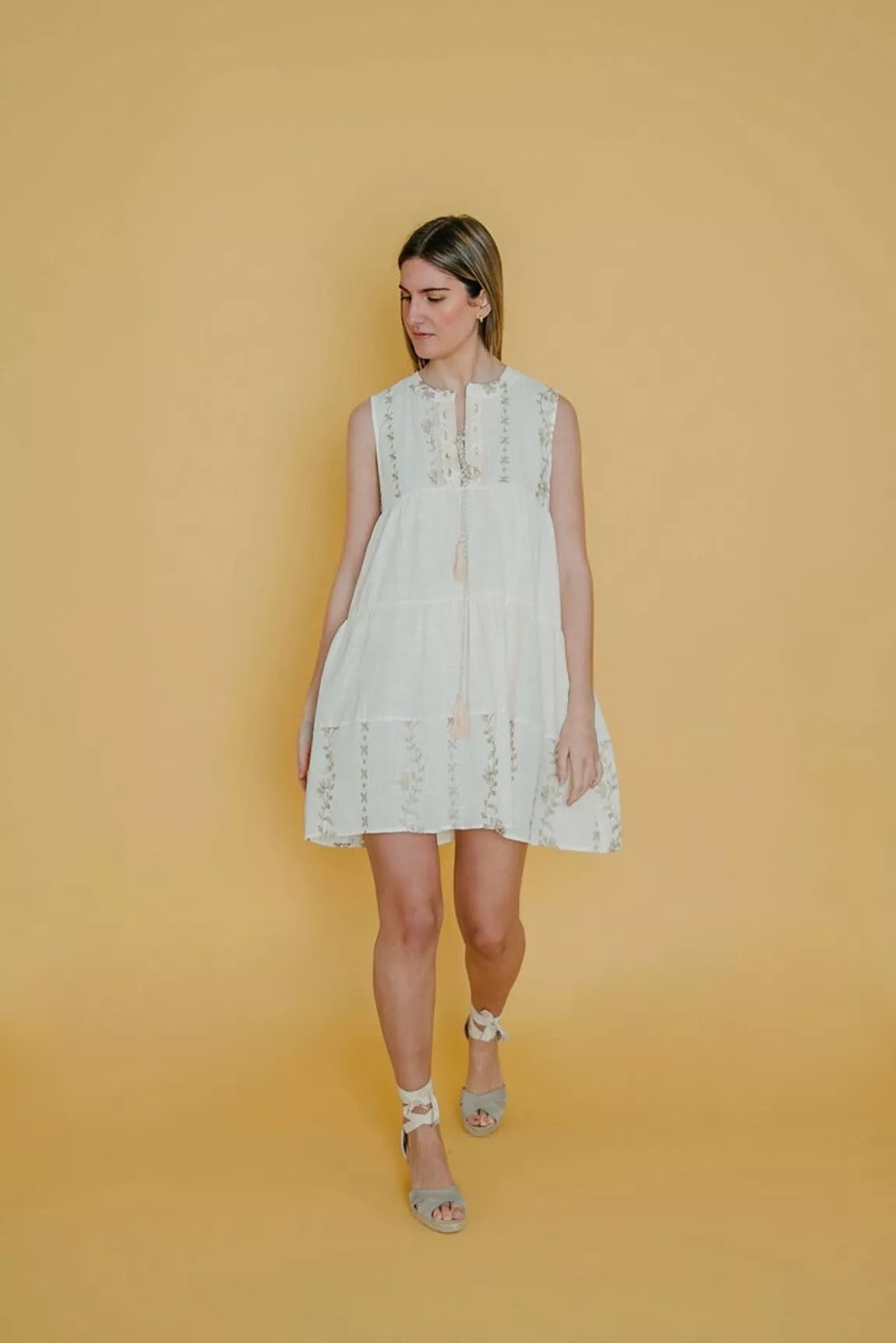nicole short cotton dress