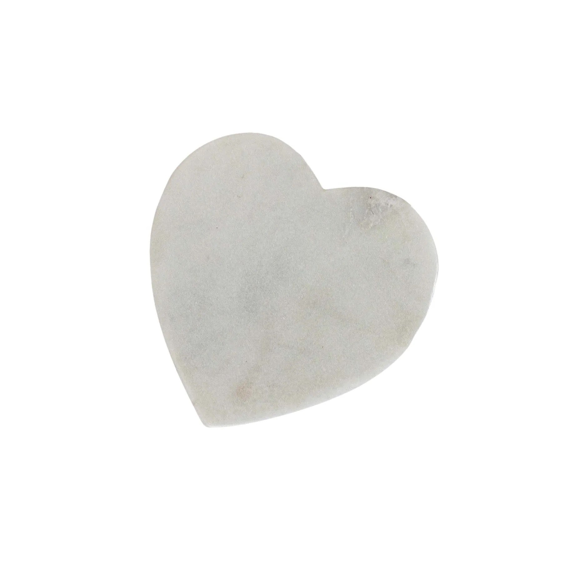heart coaster white marble