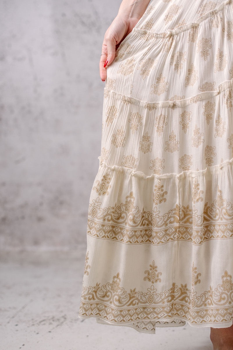 boho kala beige skirt