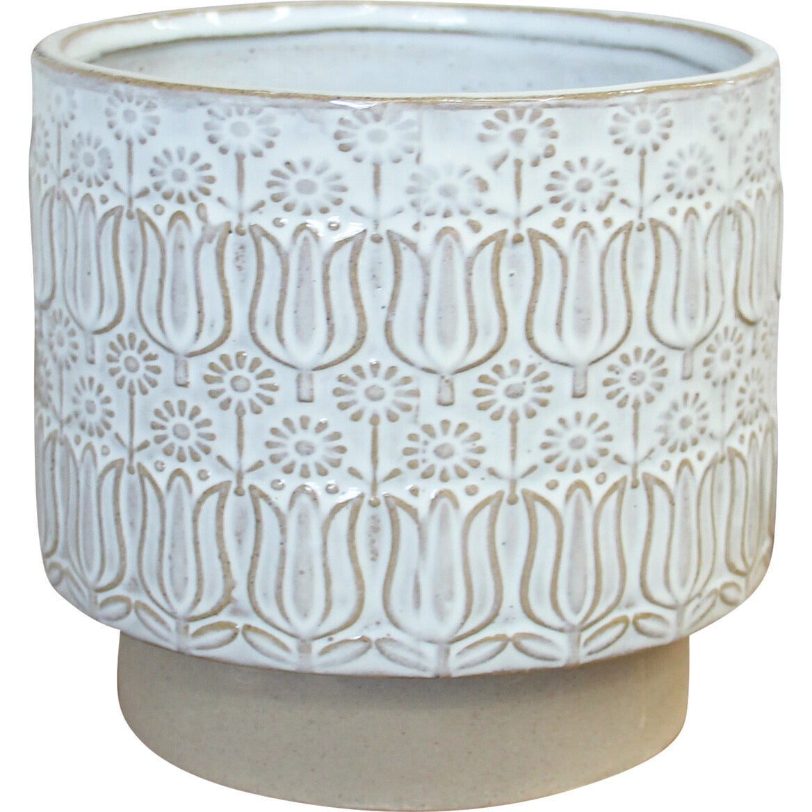 planter floral script