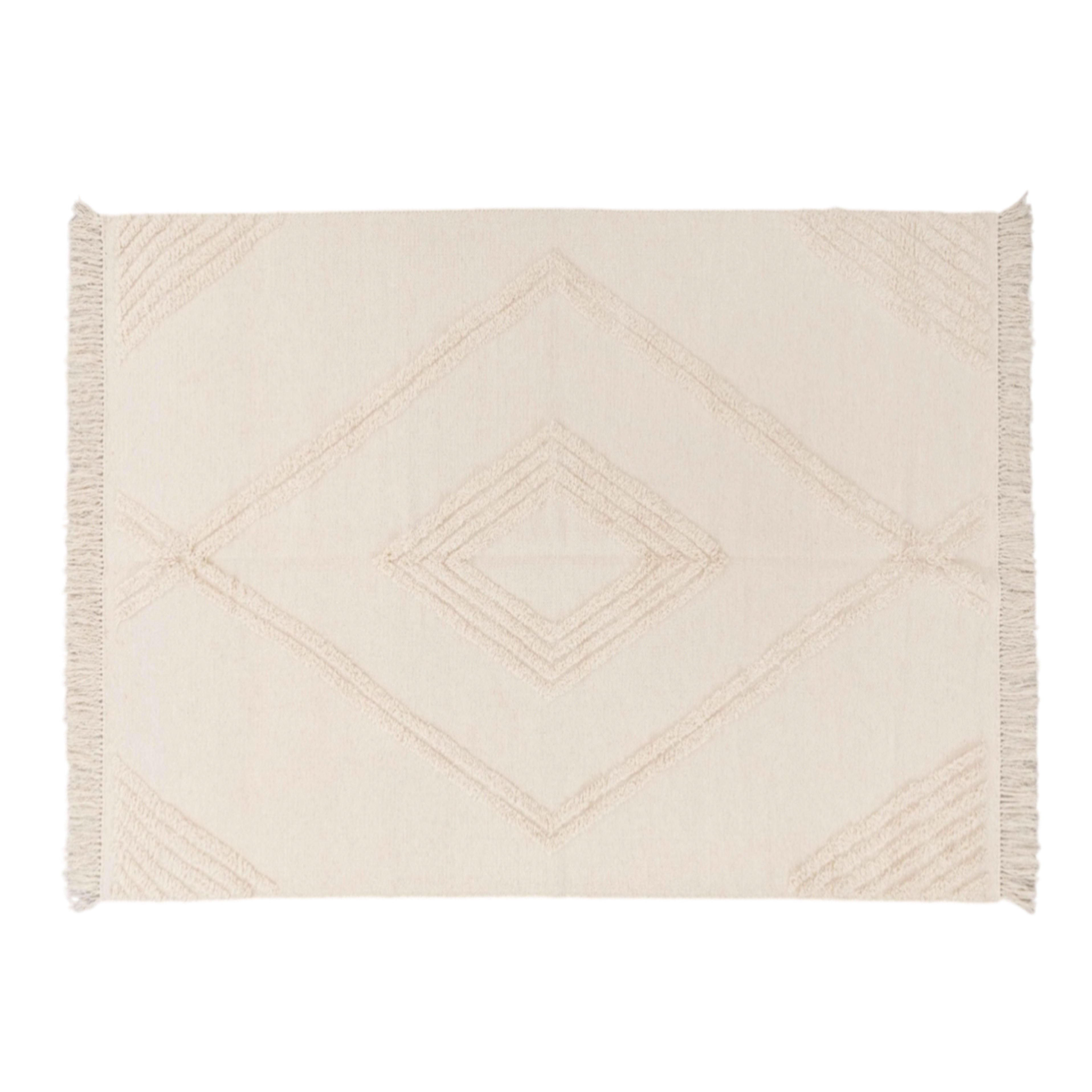 white wool moroccan rug