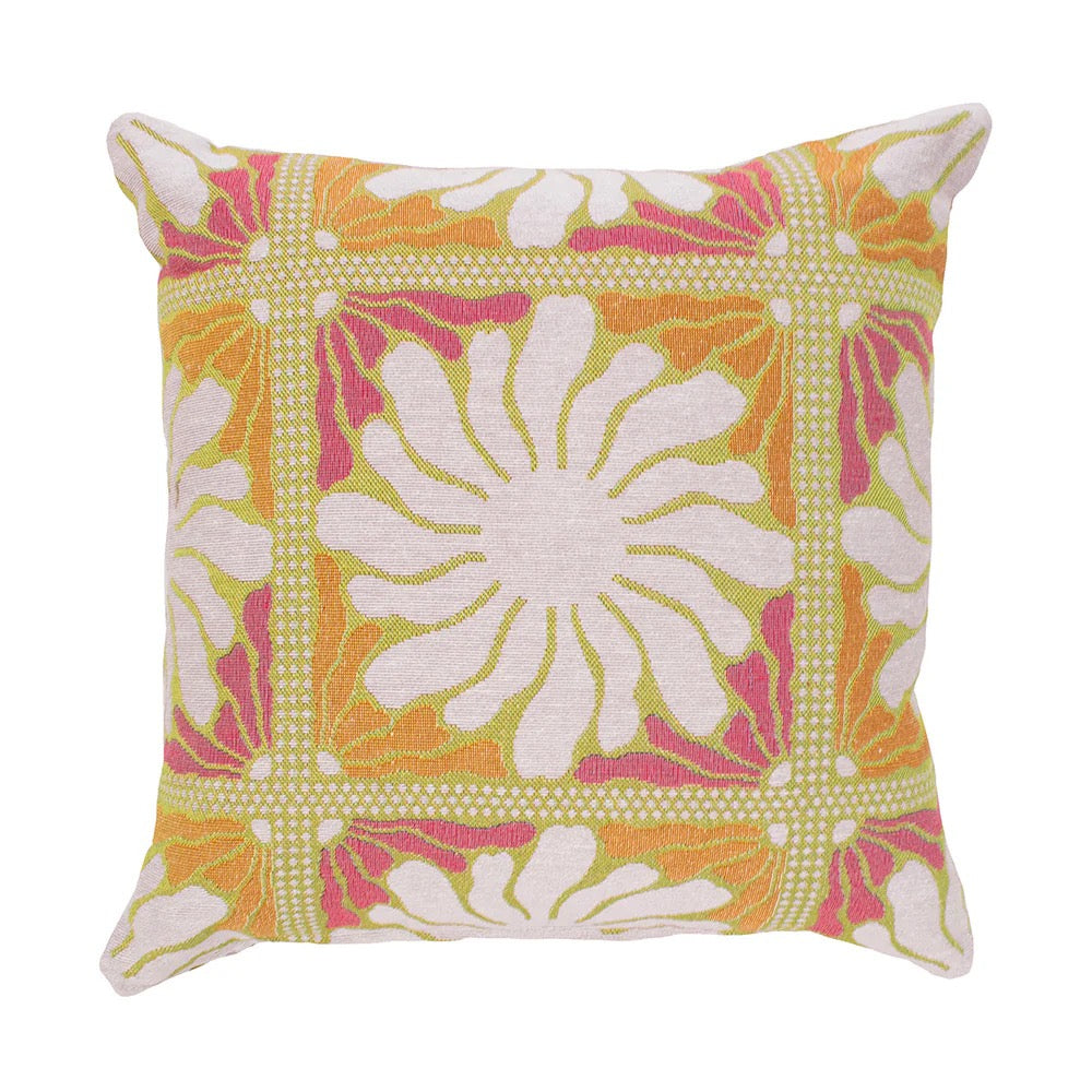 zinnia throw cushion cover - sorbet