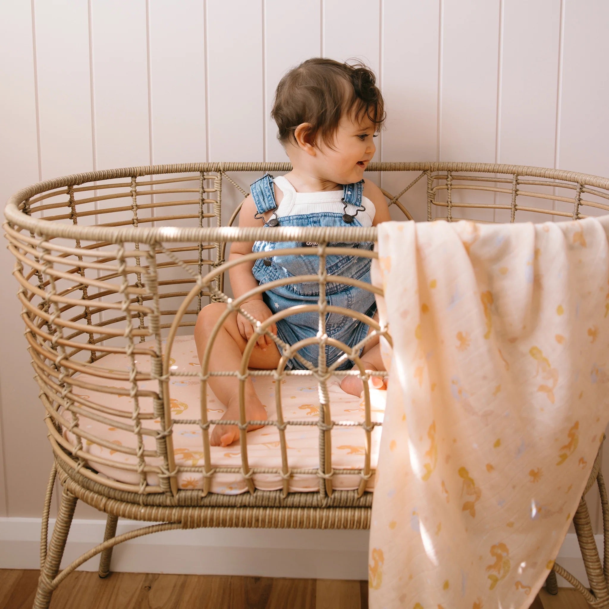 mermaids organic muslin wrap swaddle