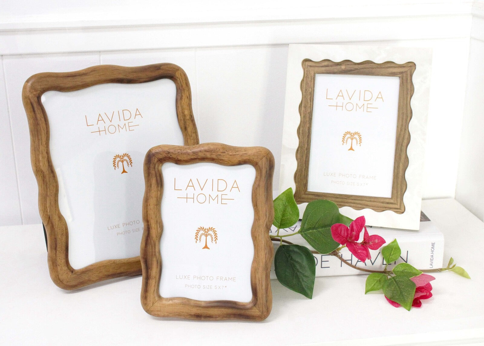 photo frame 5x7 scallop