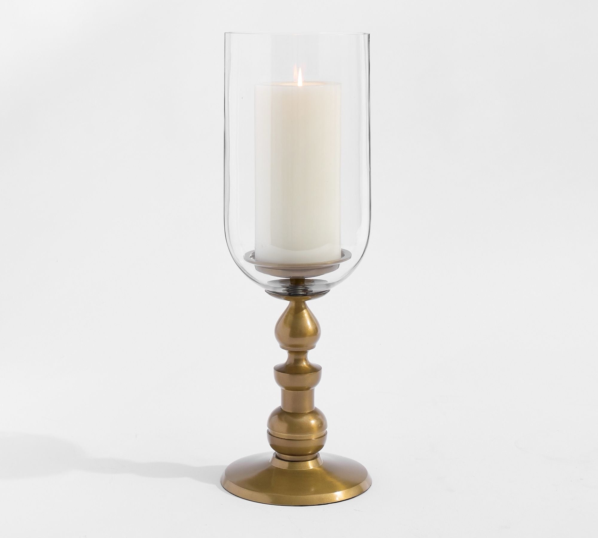 napa brass hurricane candle holder