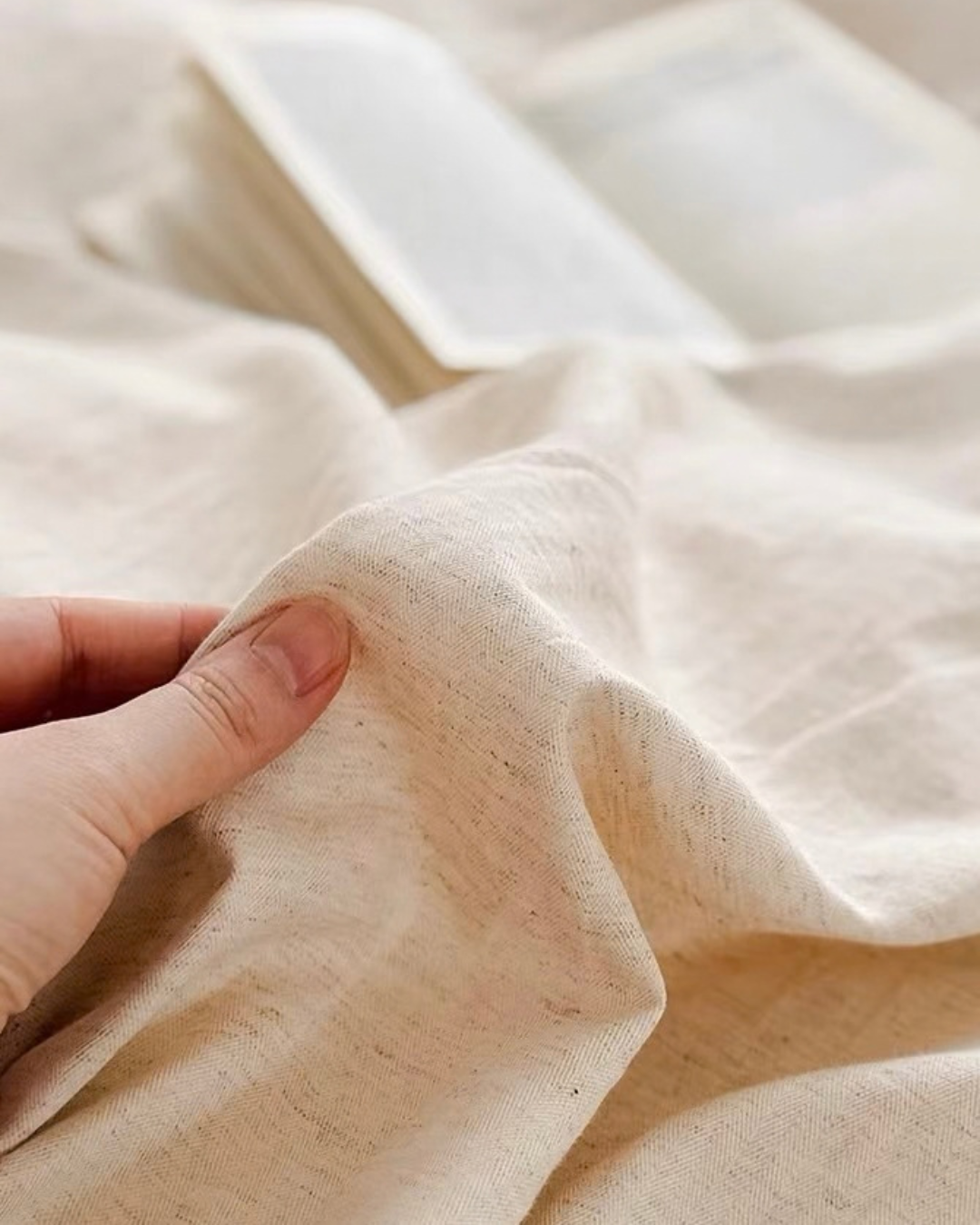 linen cotton frill bedding set