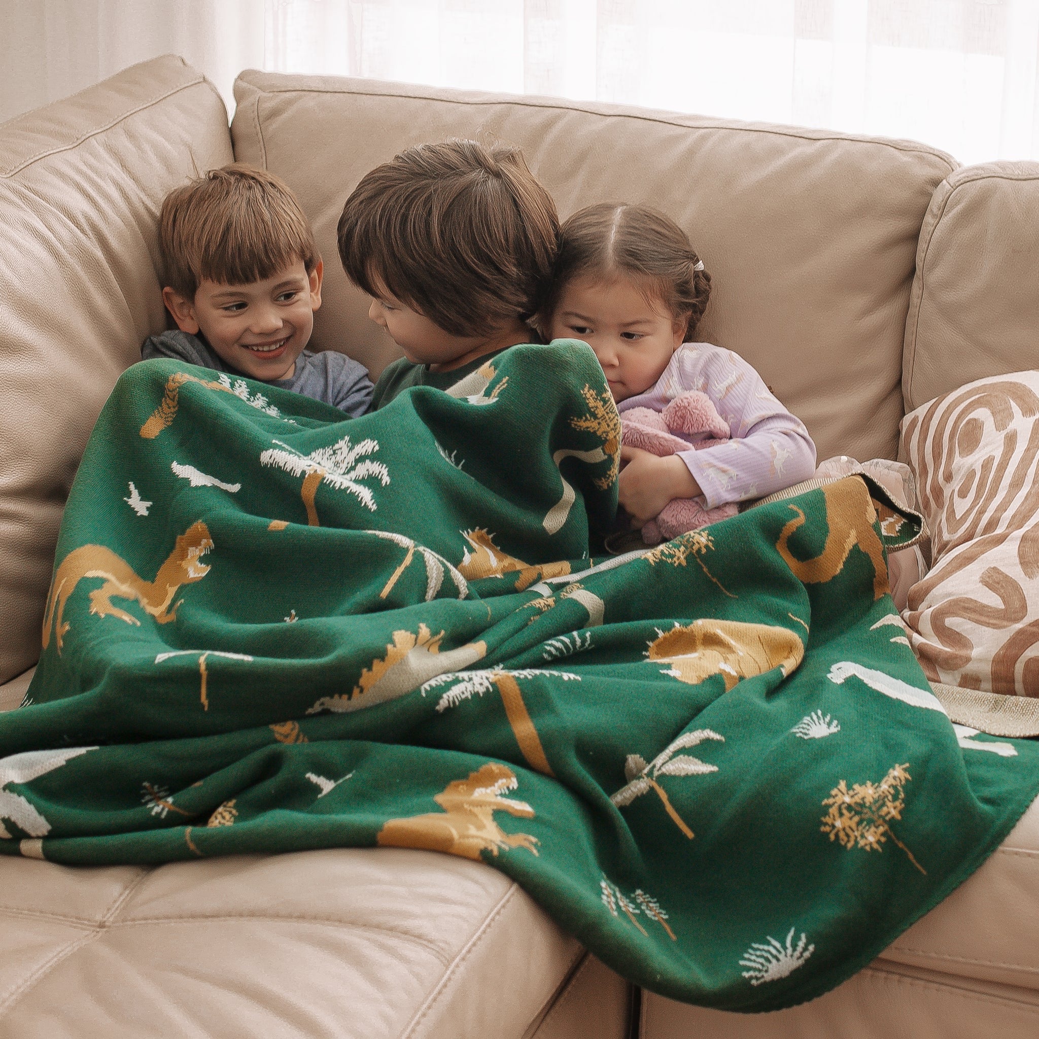 dinos throw blanket