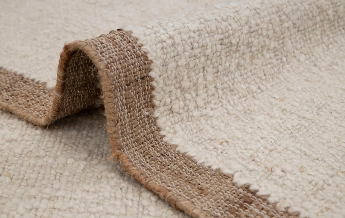 natural jute wool rug 120×180cm