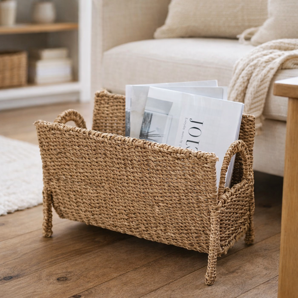 seagrass magazine basket