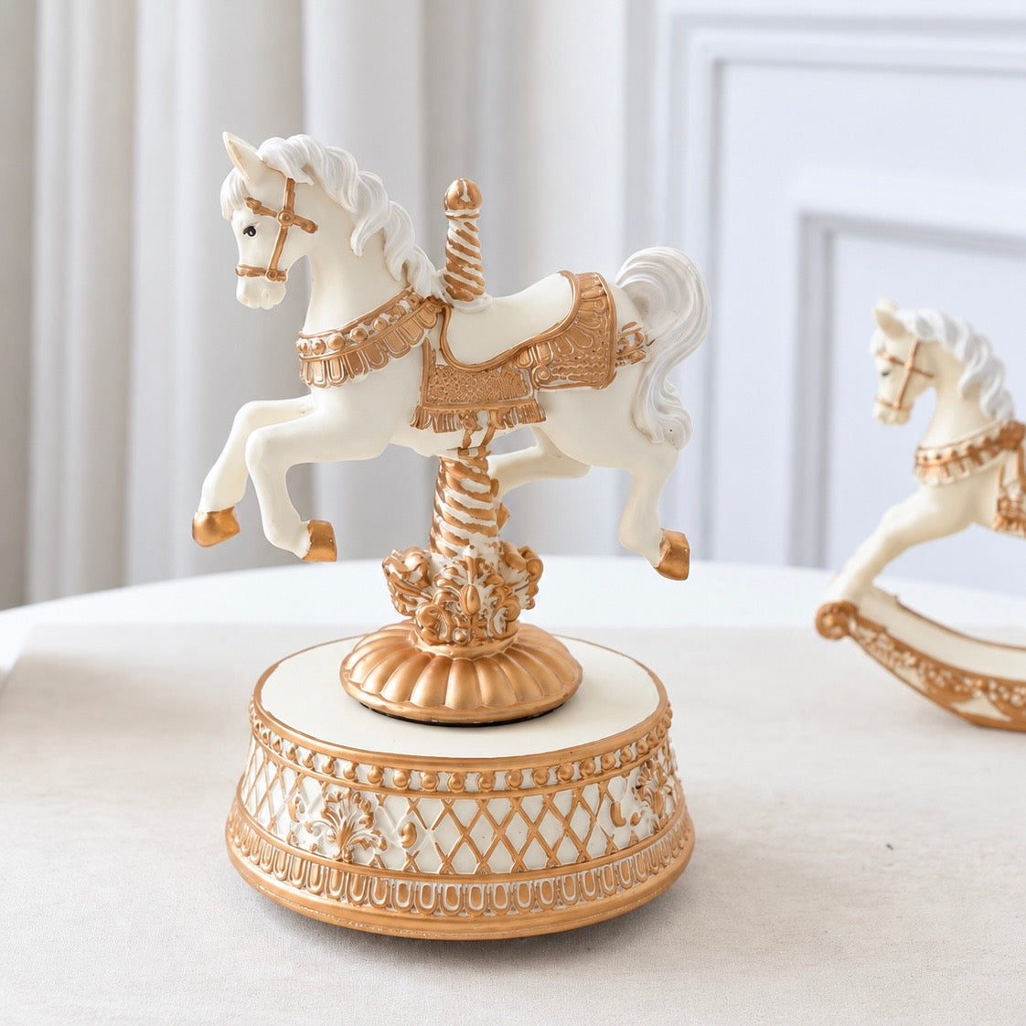 vintage horse musical box