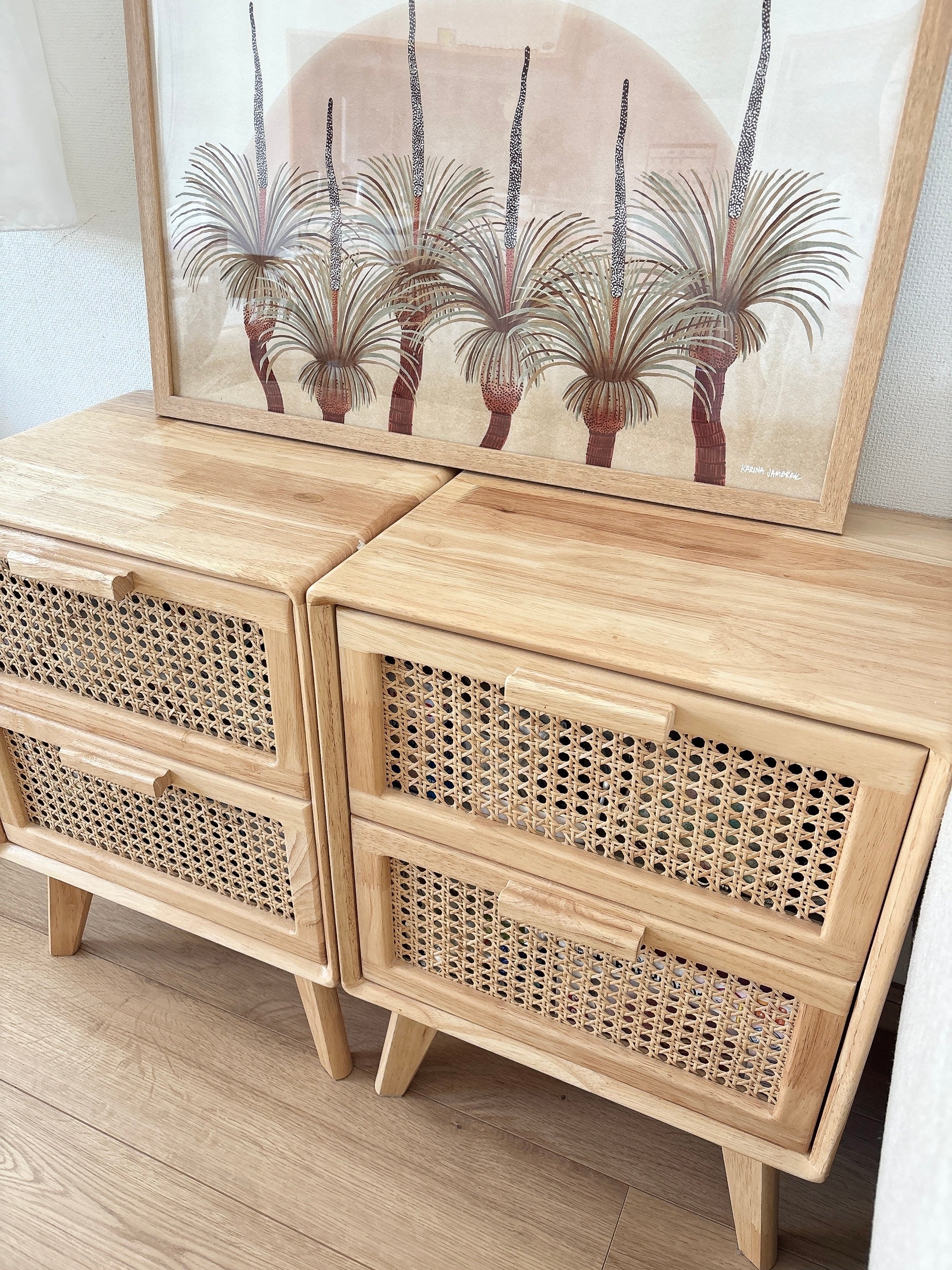 natural wood cabinet