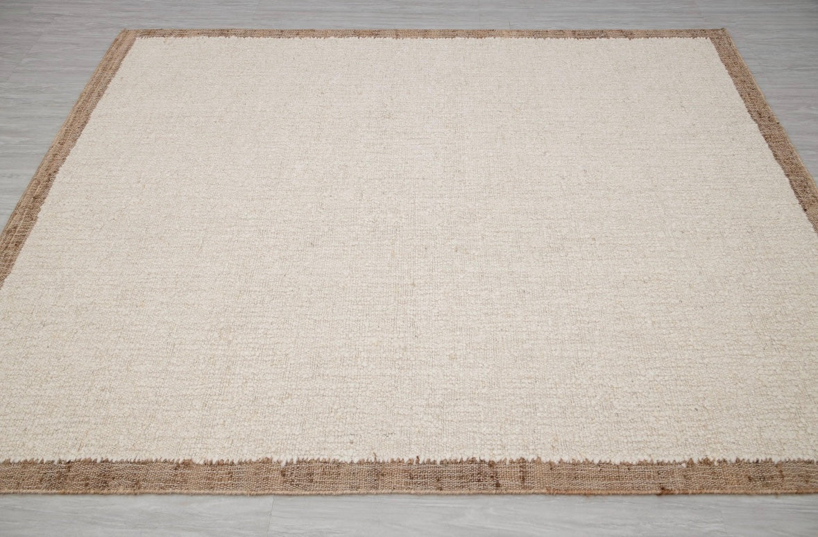 natural jute wool rug 120×180cm