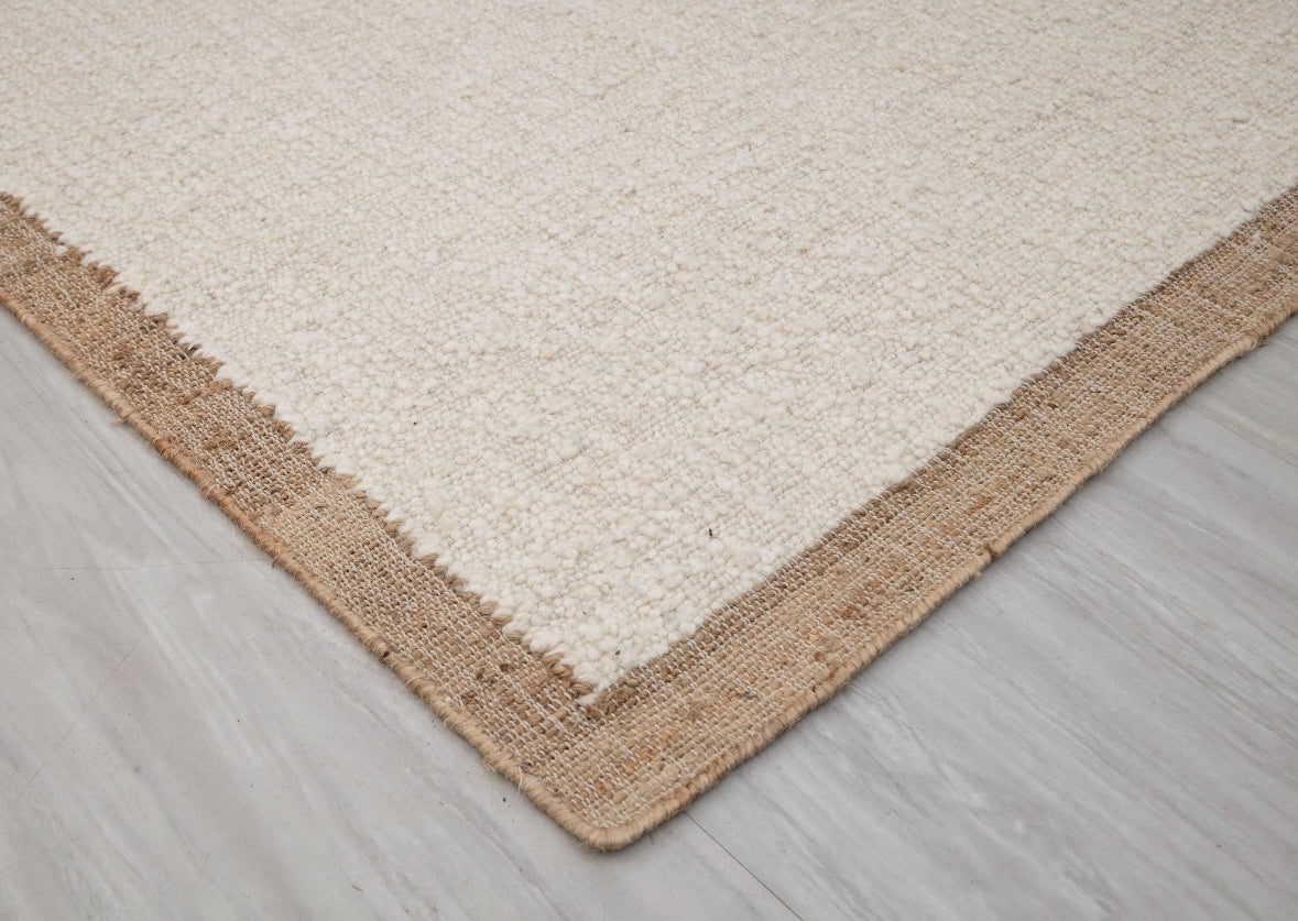 natural jute wool rug 120×180cm