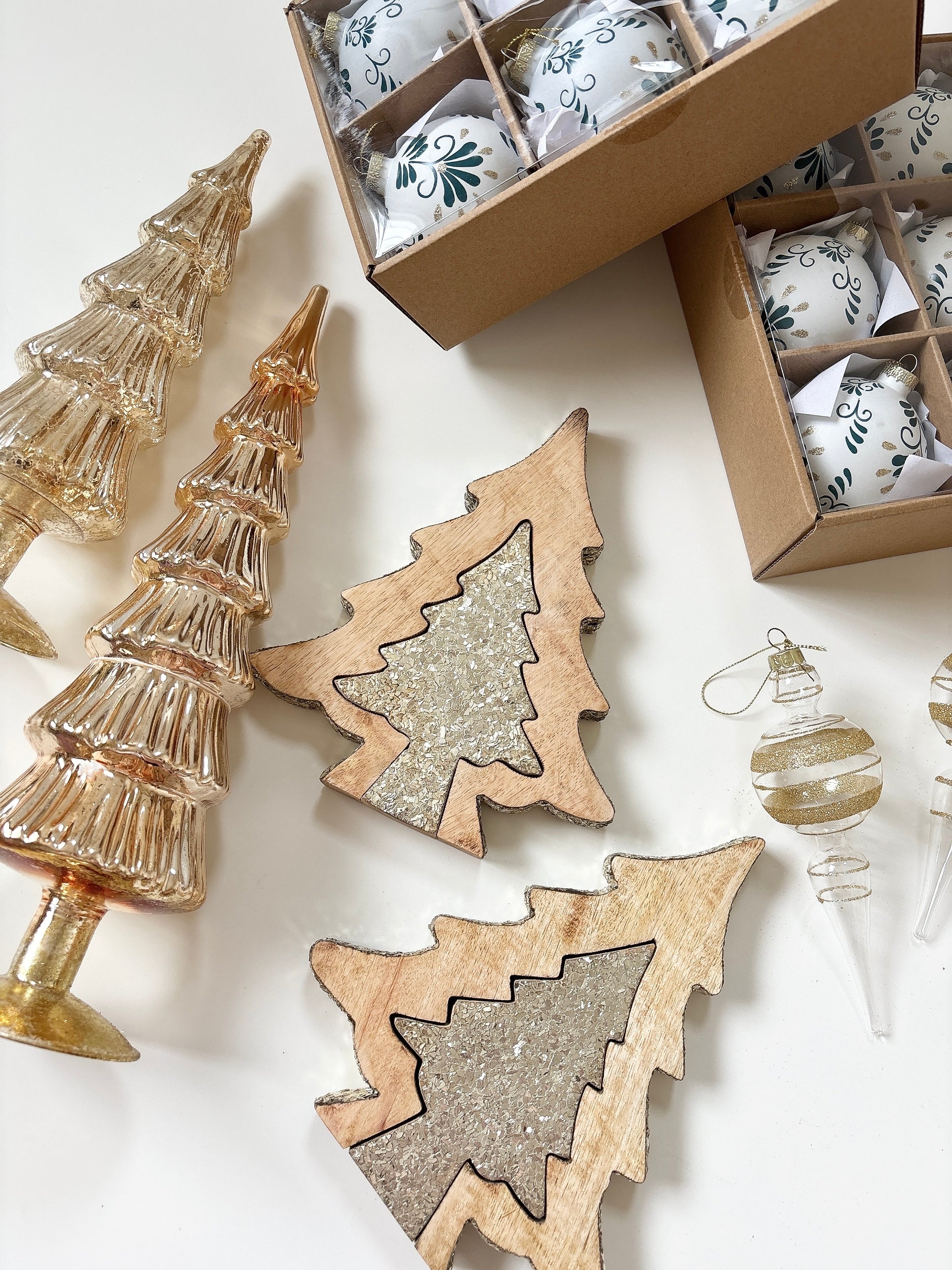 glass drop ornament stripe