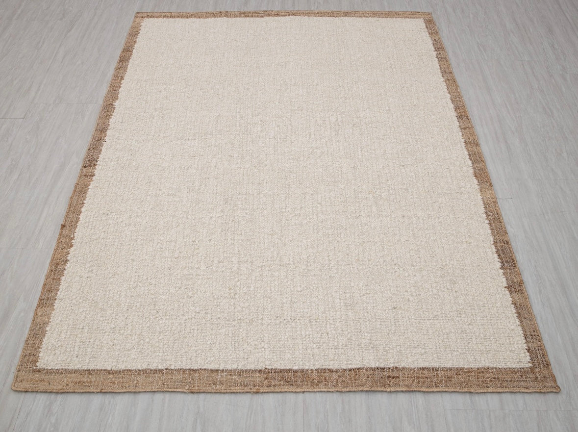 natural jute wool rug 120×180cm