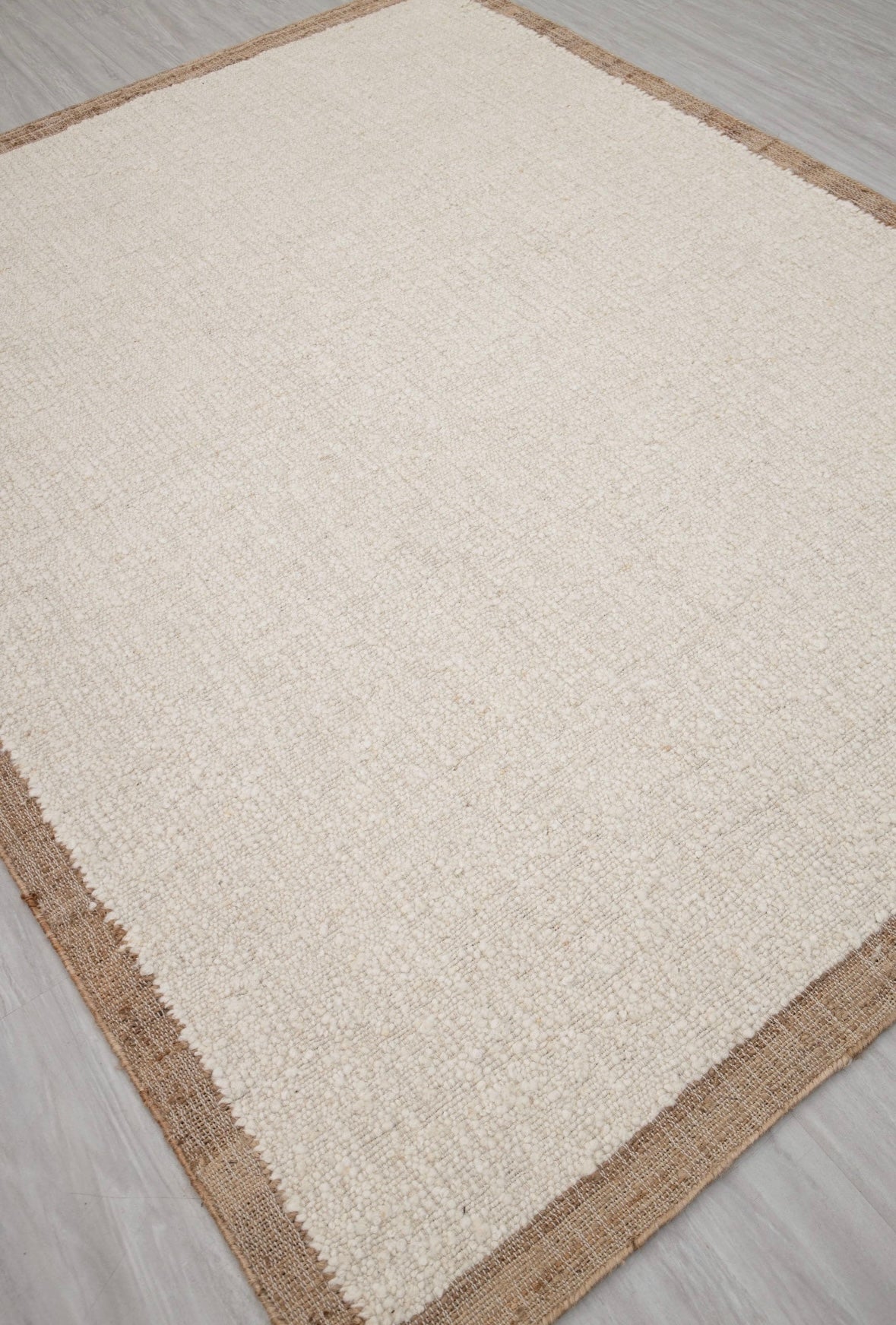 natural jute wool rug 120×180cm