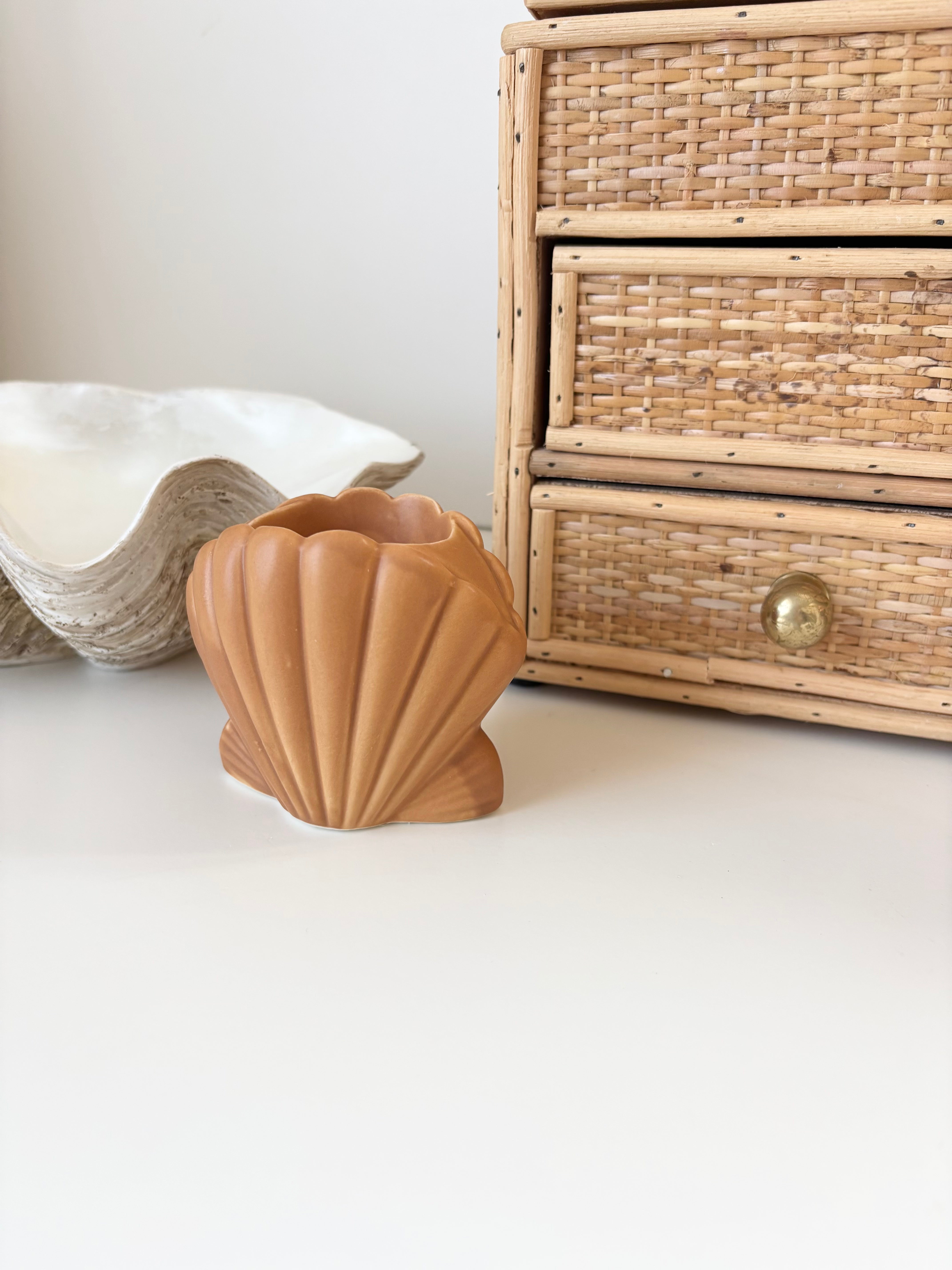 shell med tuscan candleholder