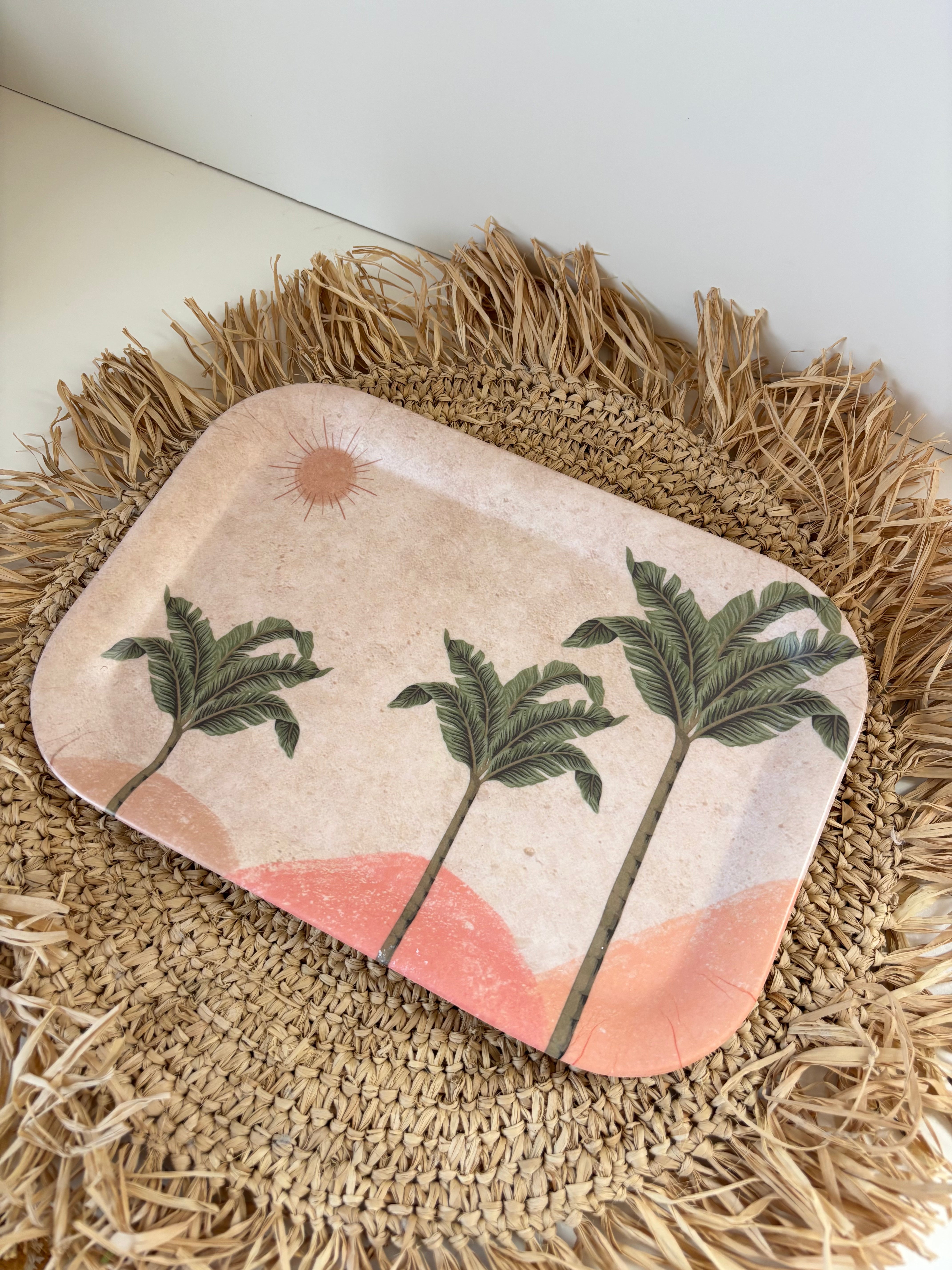 tray rect havana palm