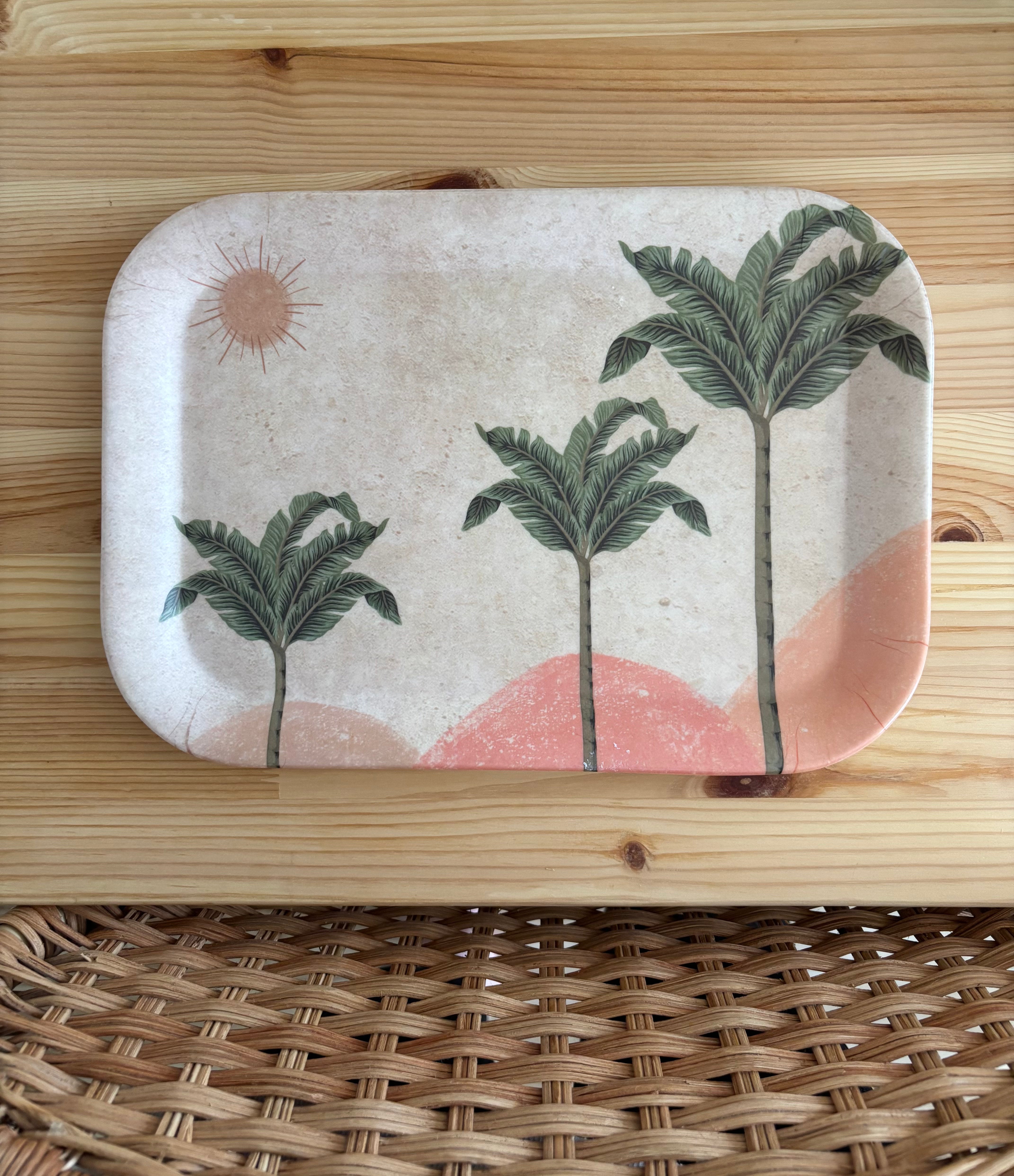 tray rect havana palm