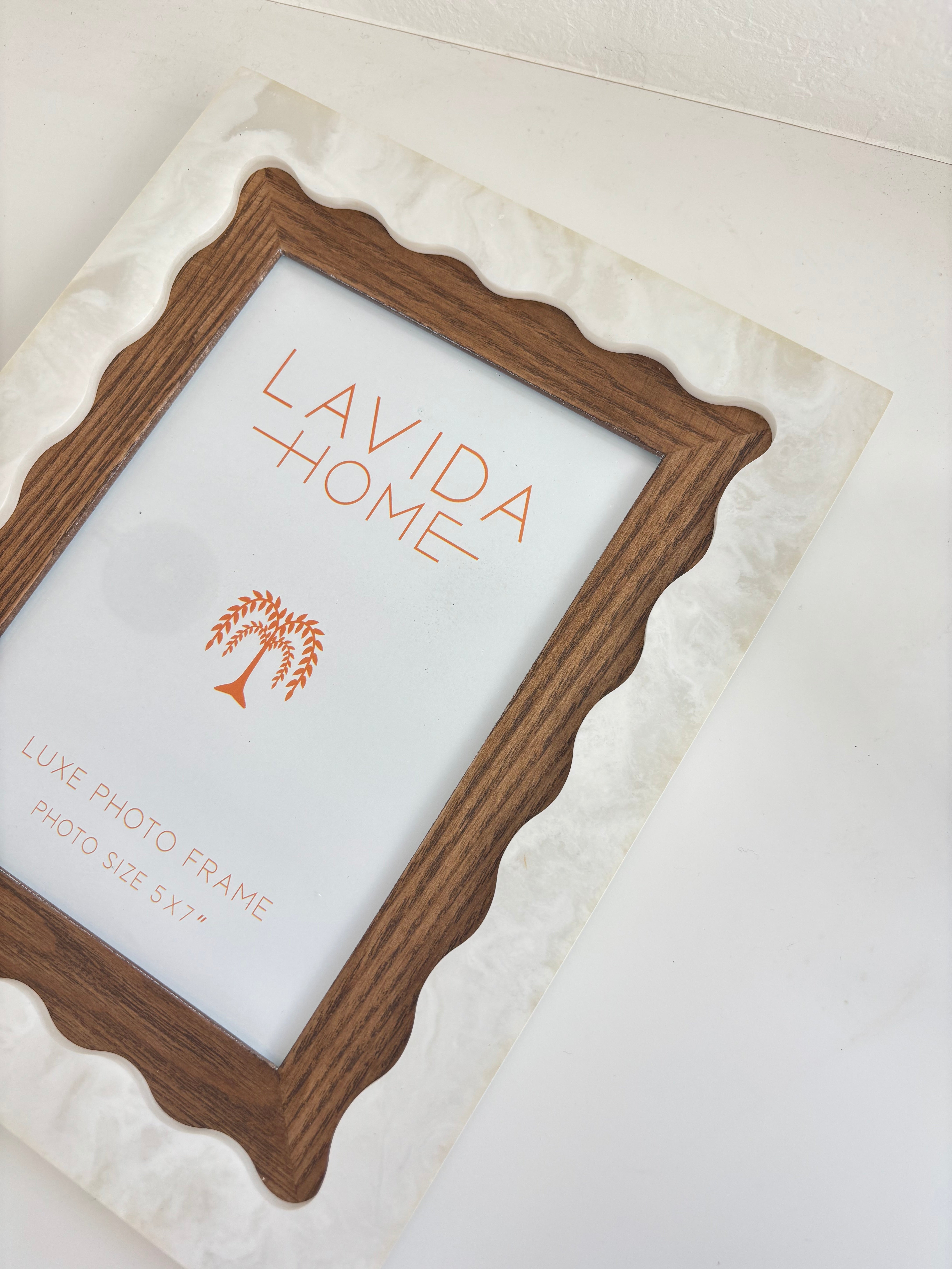 【即納】scallop wood frame