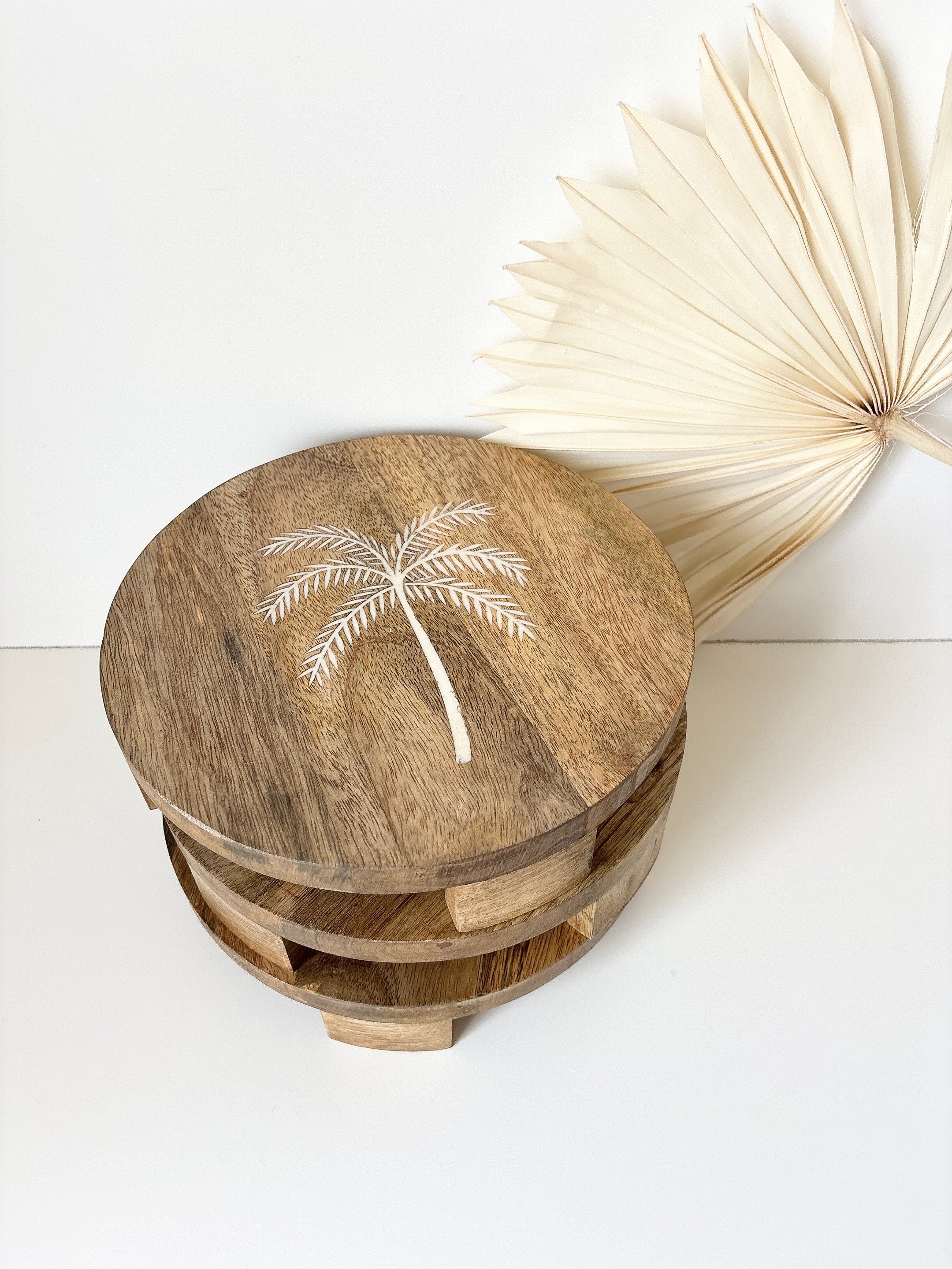 tropic wood inlay footed board