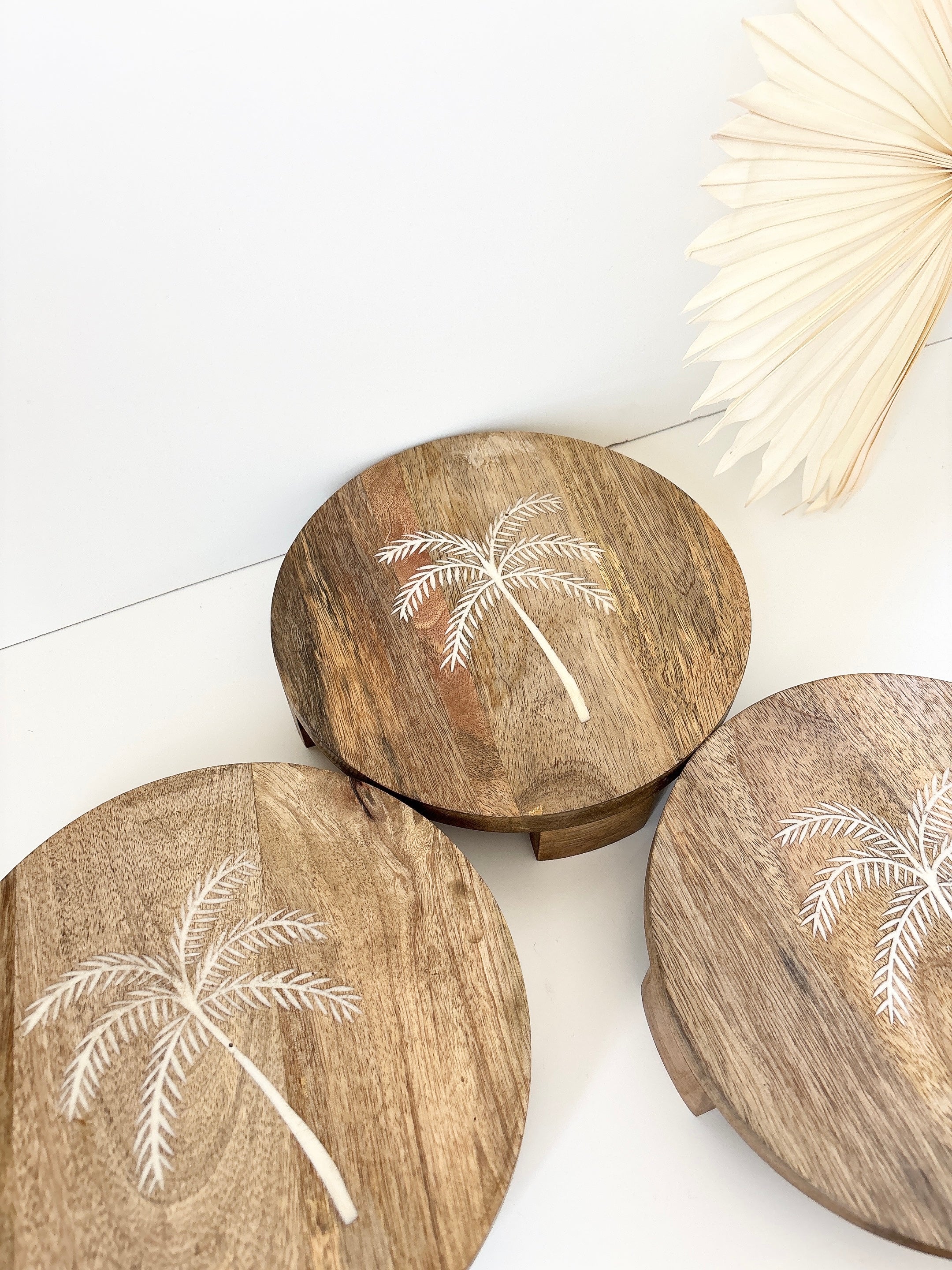 tropic wood inlay footed board