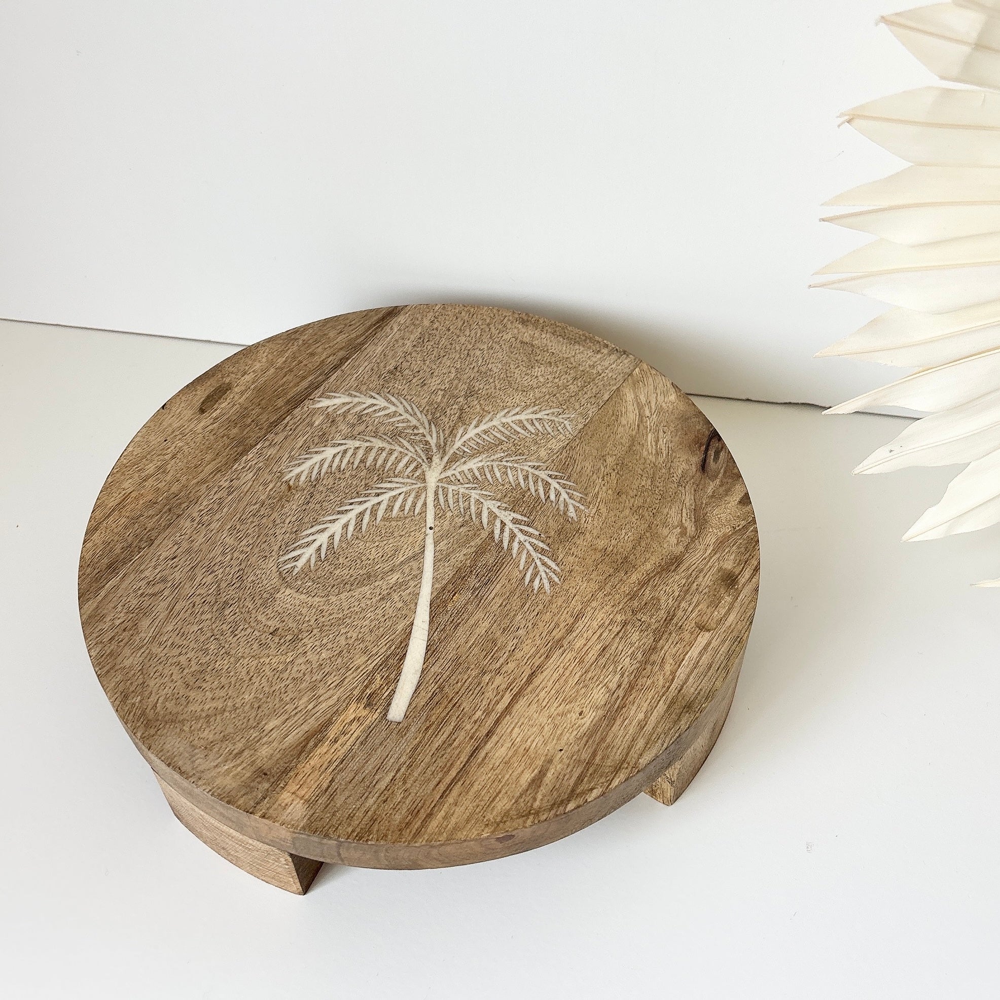 tropic wood inlay footed board