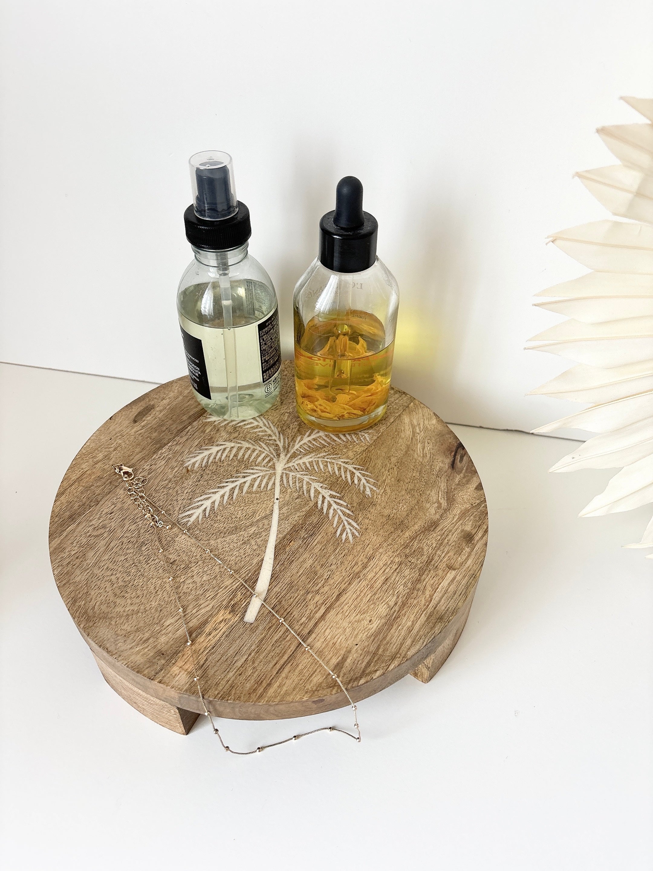 tropic wood inlay footed board