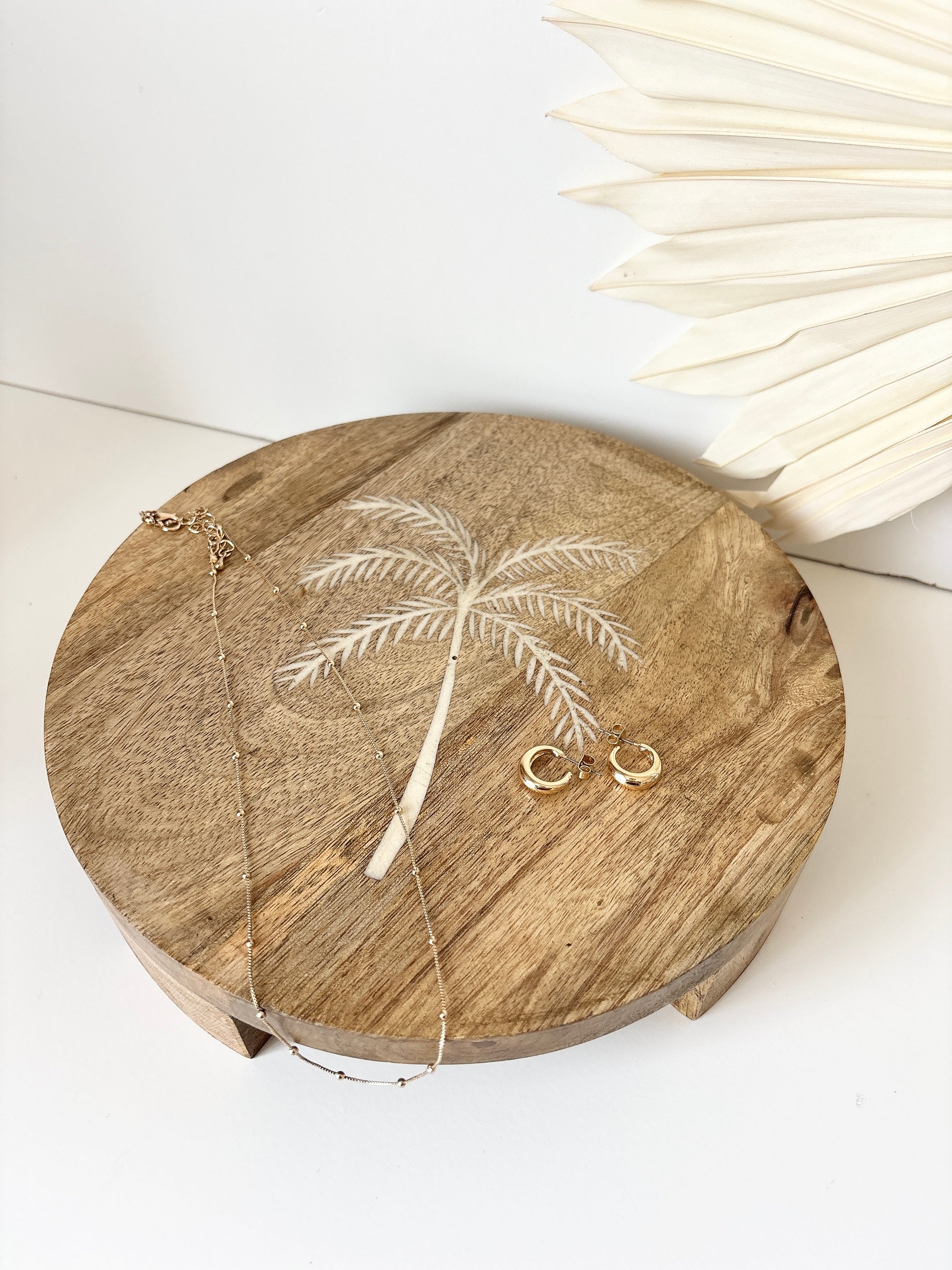 tropic wood inlay footed board