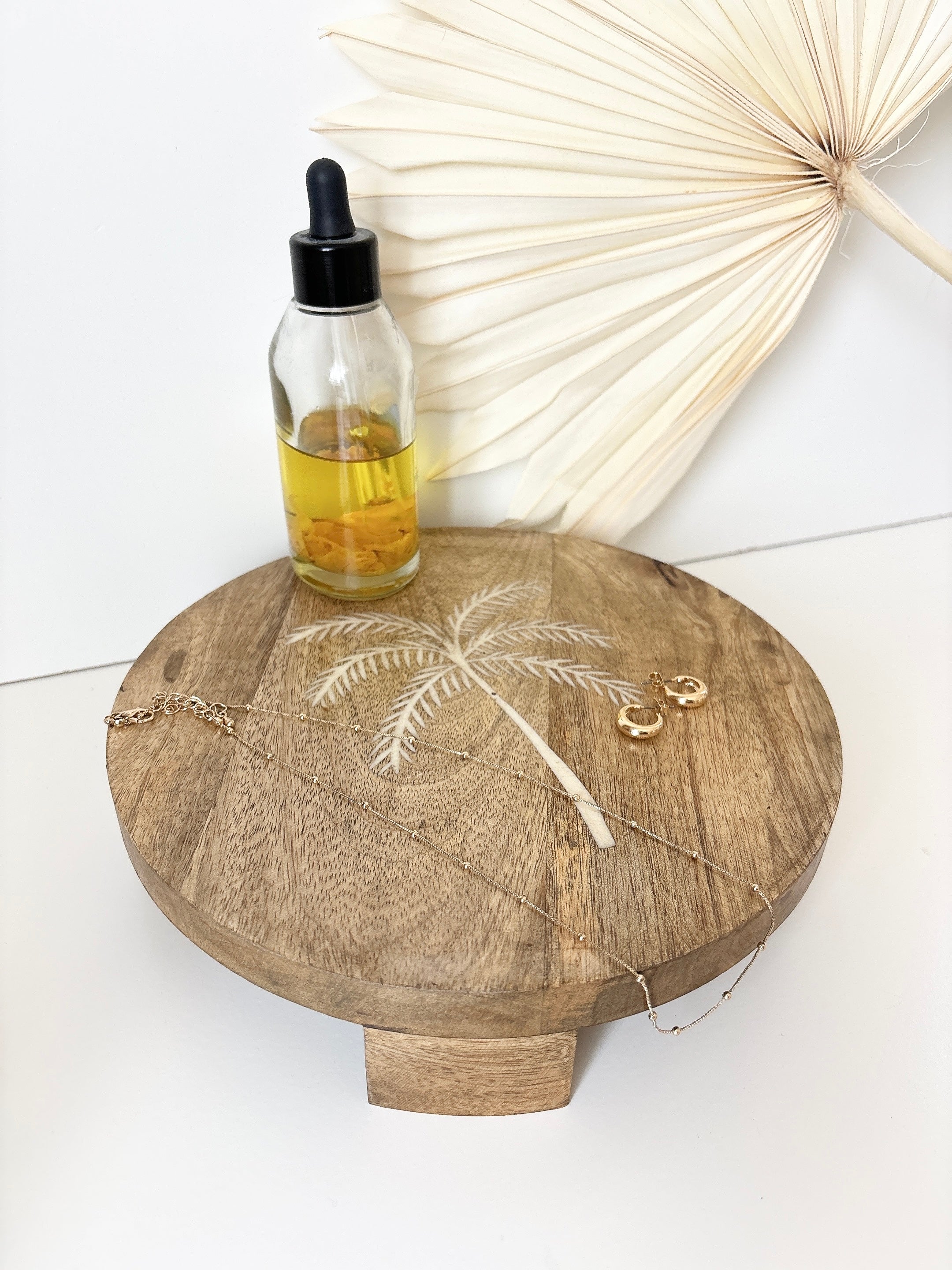 tropic wood inlay footed board